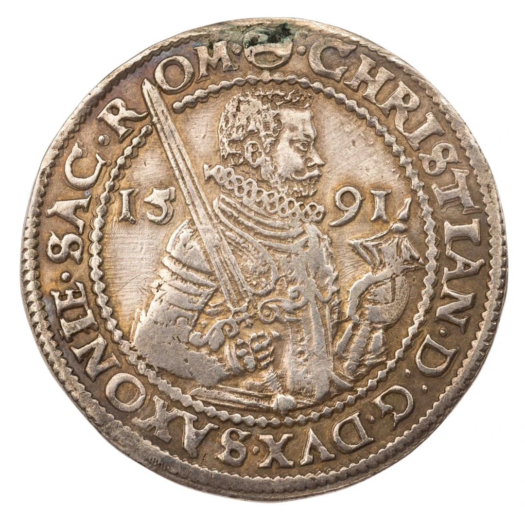 Kurfürstentum Sachsen – ½ Taler 1591, Christian I. von Buch