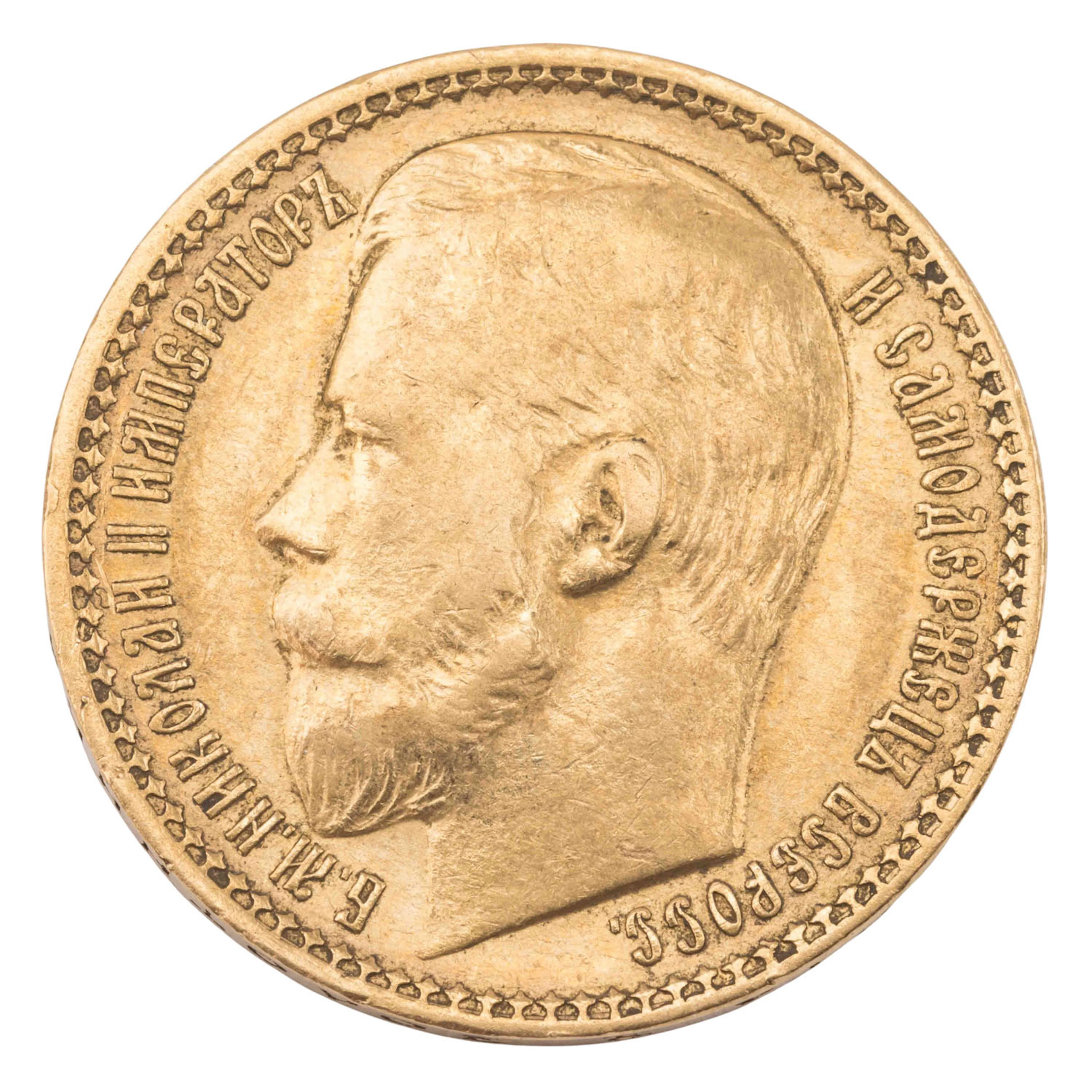 Russland/GOLD - Nikolaus II. 15 Rubel 1897 (St. Petersburg).