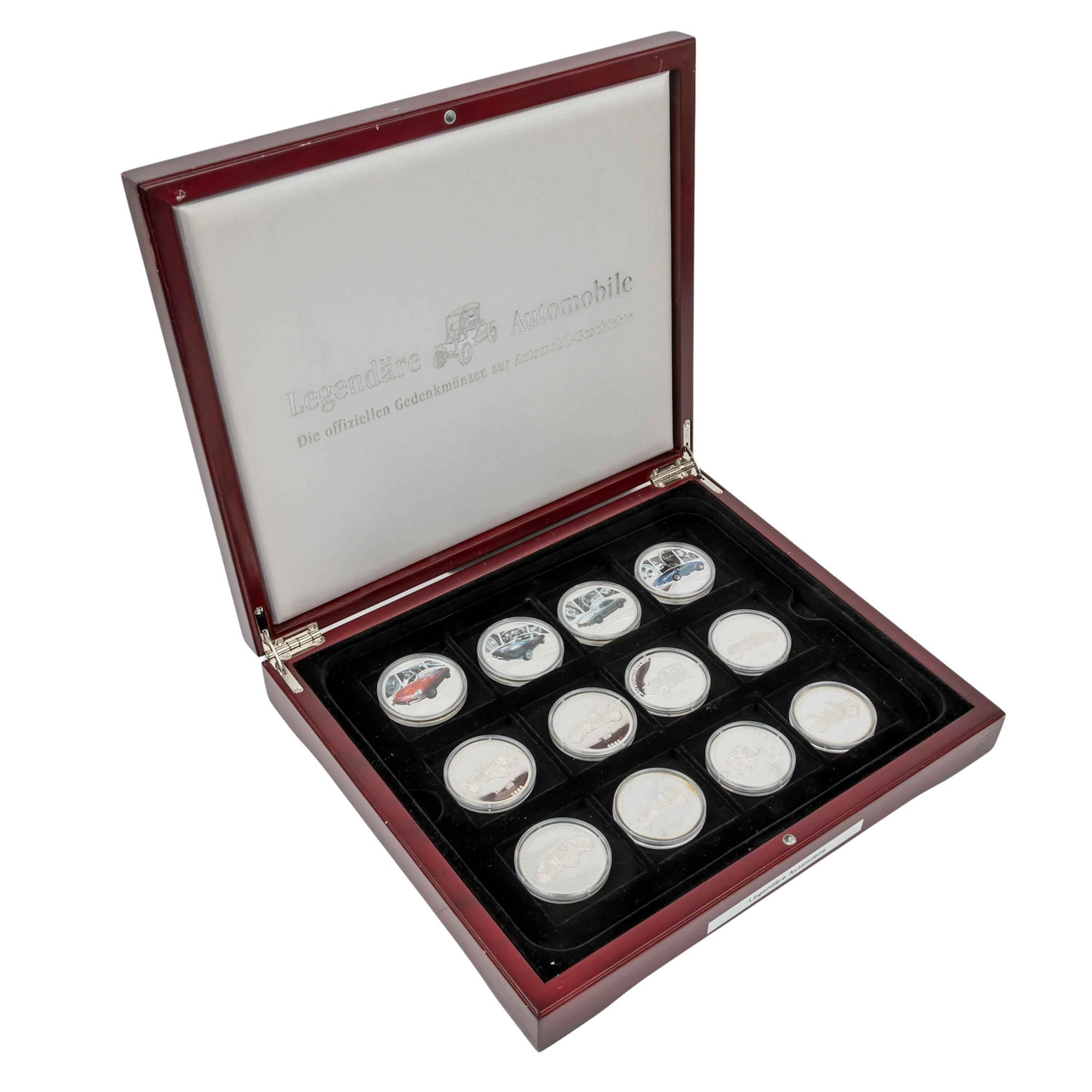 Silber-Set 'Legendäre Automobile' 12x Münzen