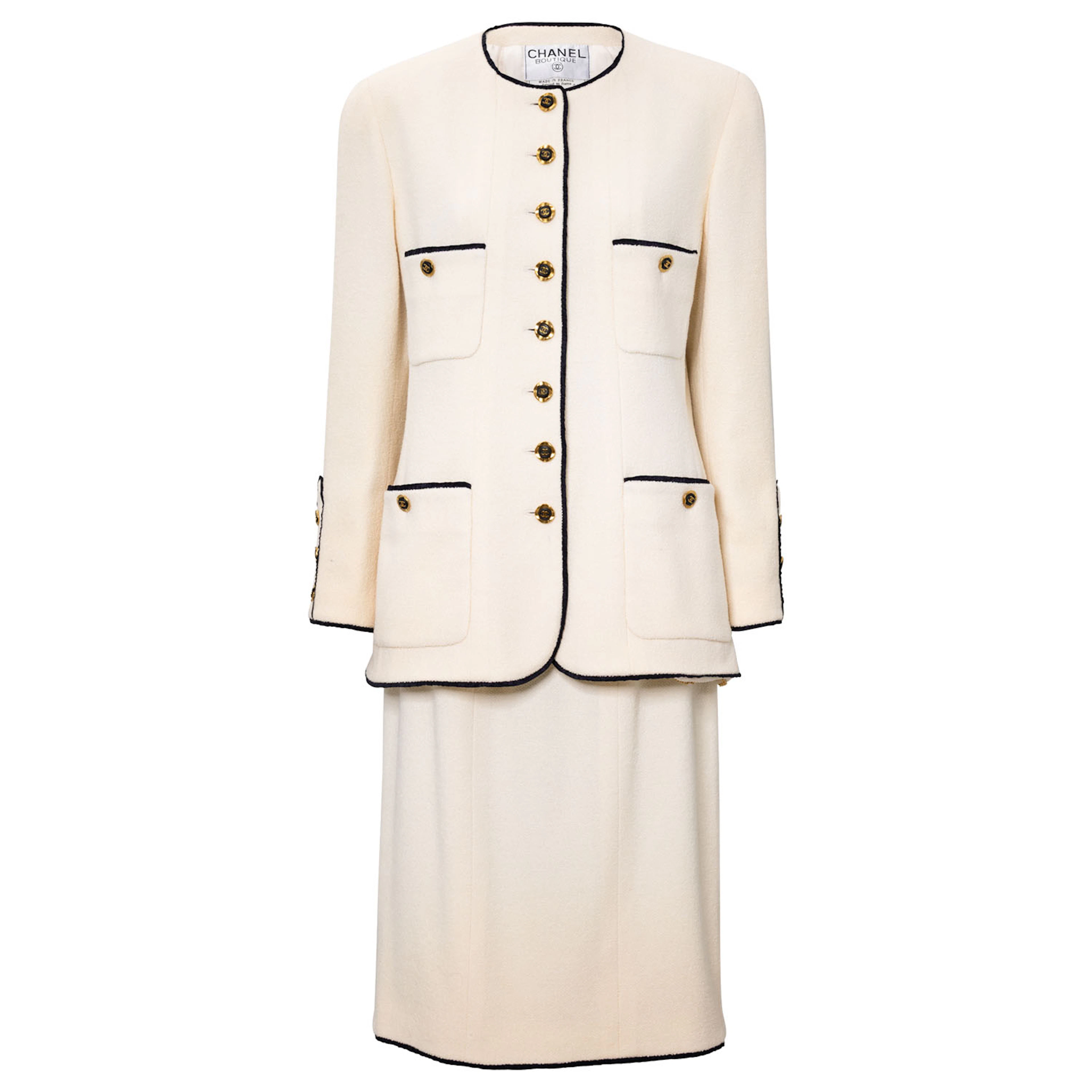 CHANEL BOUTIQUE VINTAGE Kostüm, Gr. ca. 38/40, Koll.: C1994.