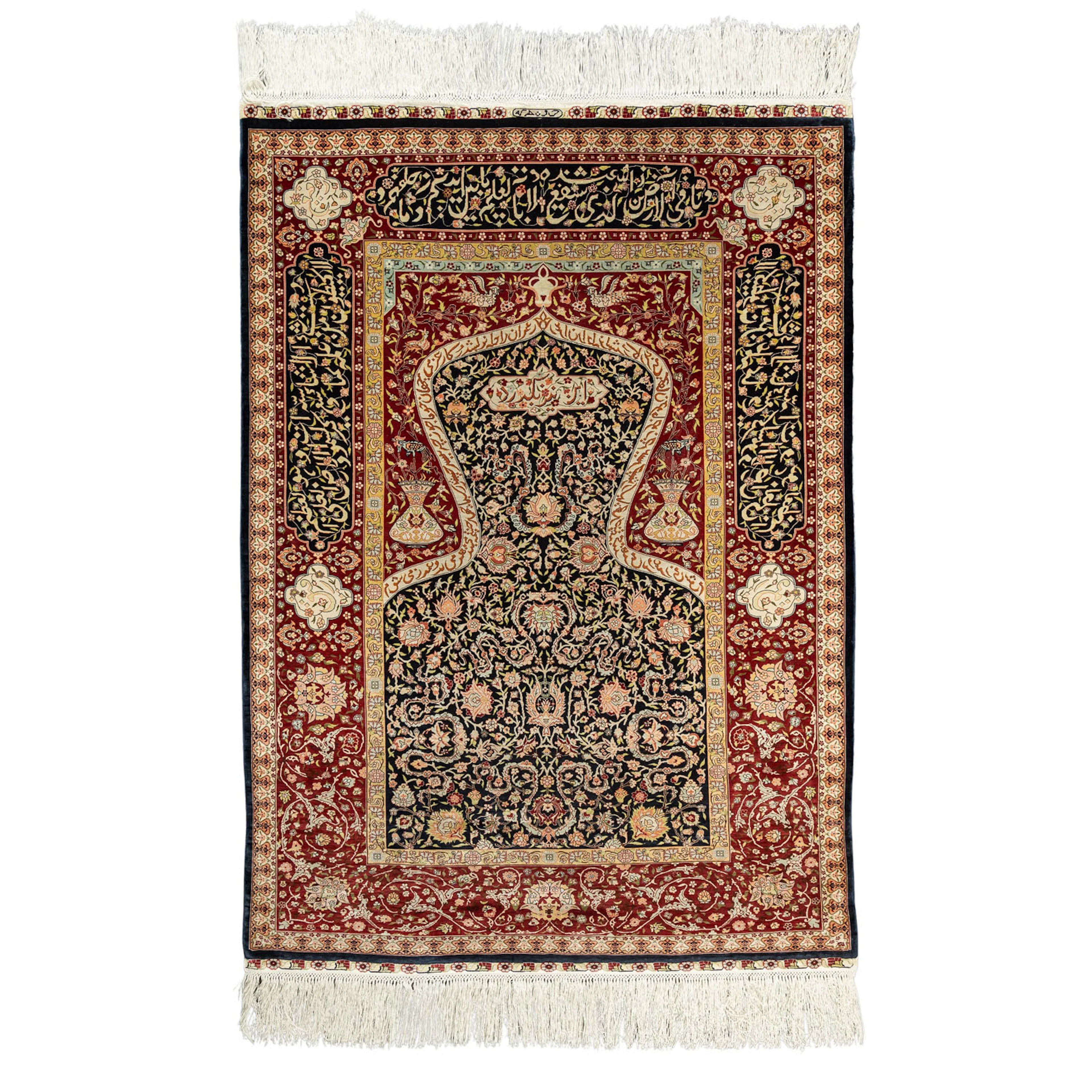Orientteppich aus Seide. HEREKE/TÜRKE, 20. Jh., 130x93 cm.