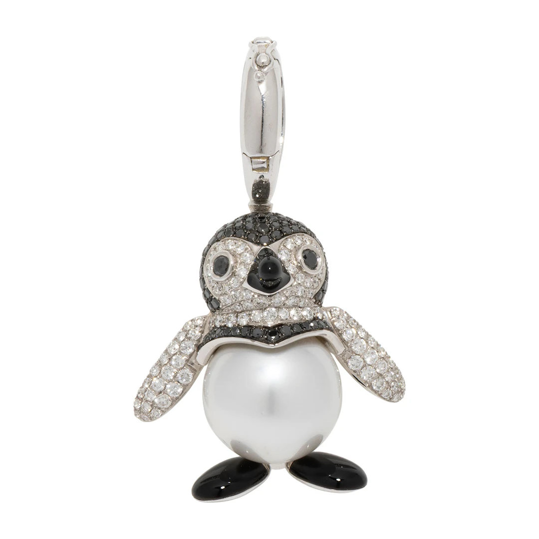 WEMPE Bajonett Clip-Anhänger "Pinguin" mit Brillanten