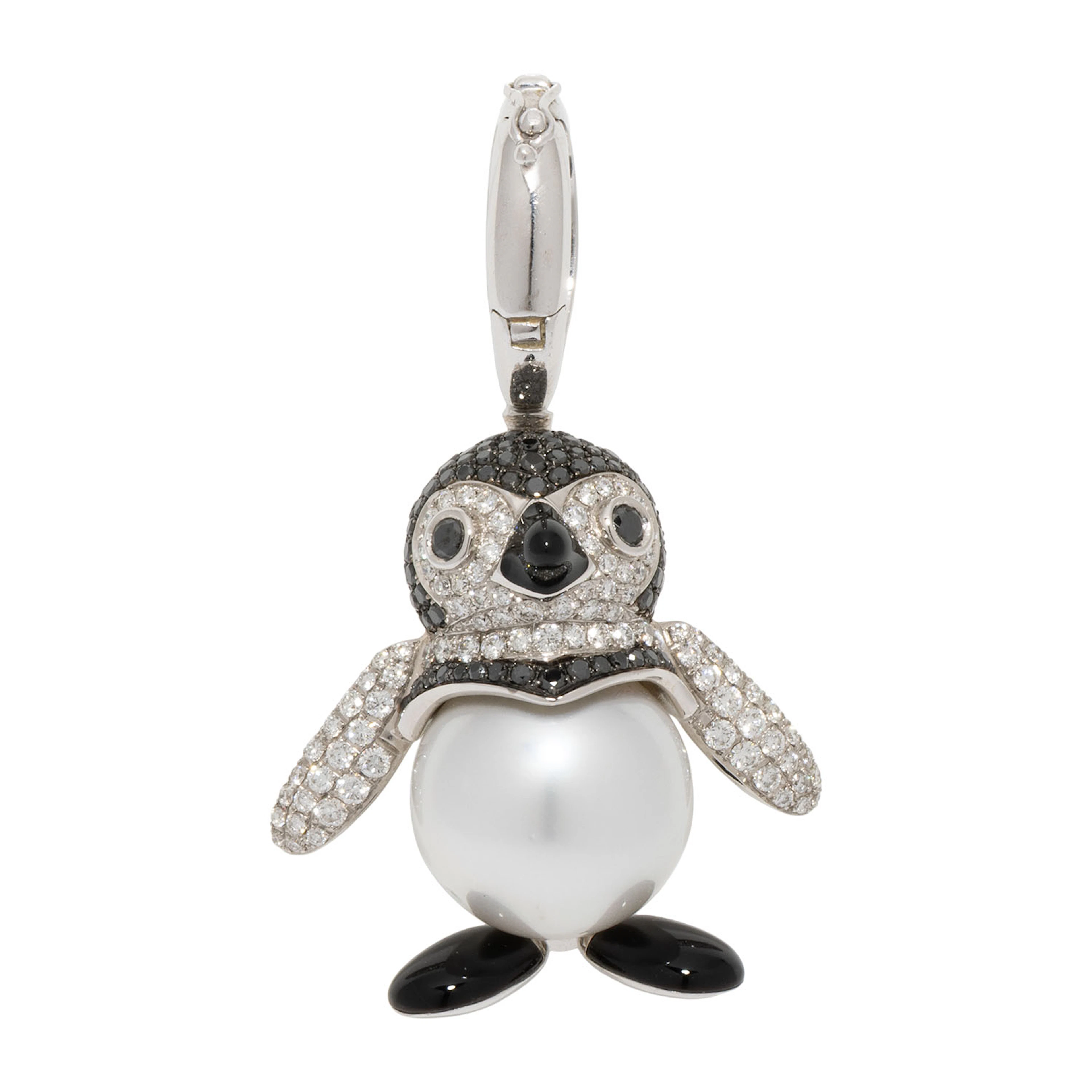 WEMPE Bajonett Clip-Anhänger "Pinguin" mit Brillanten