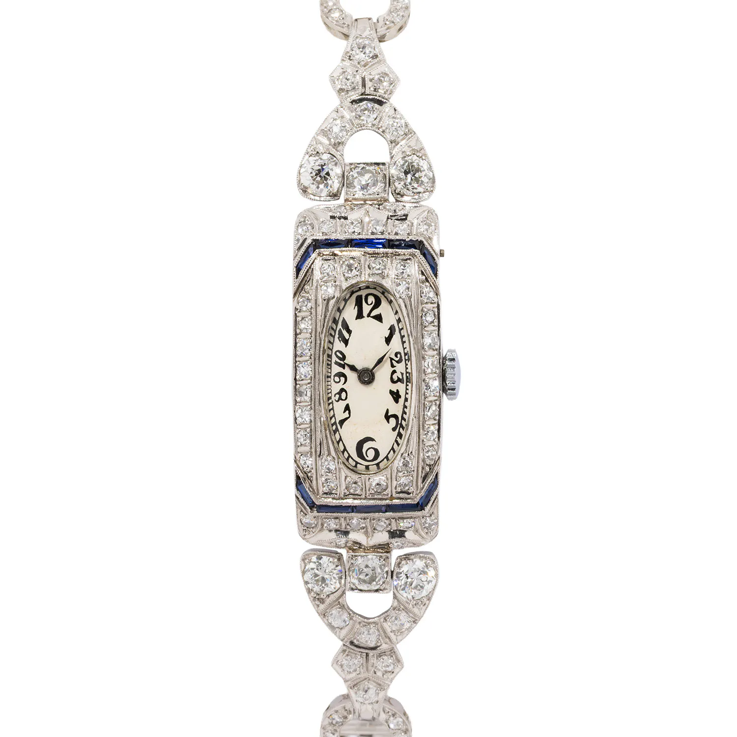 Art Déco Armbanduhr mit Diamanten