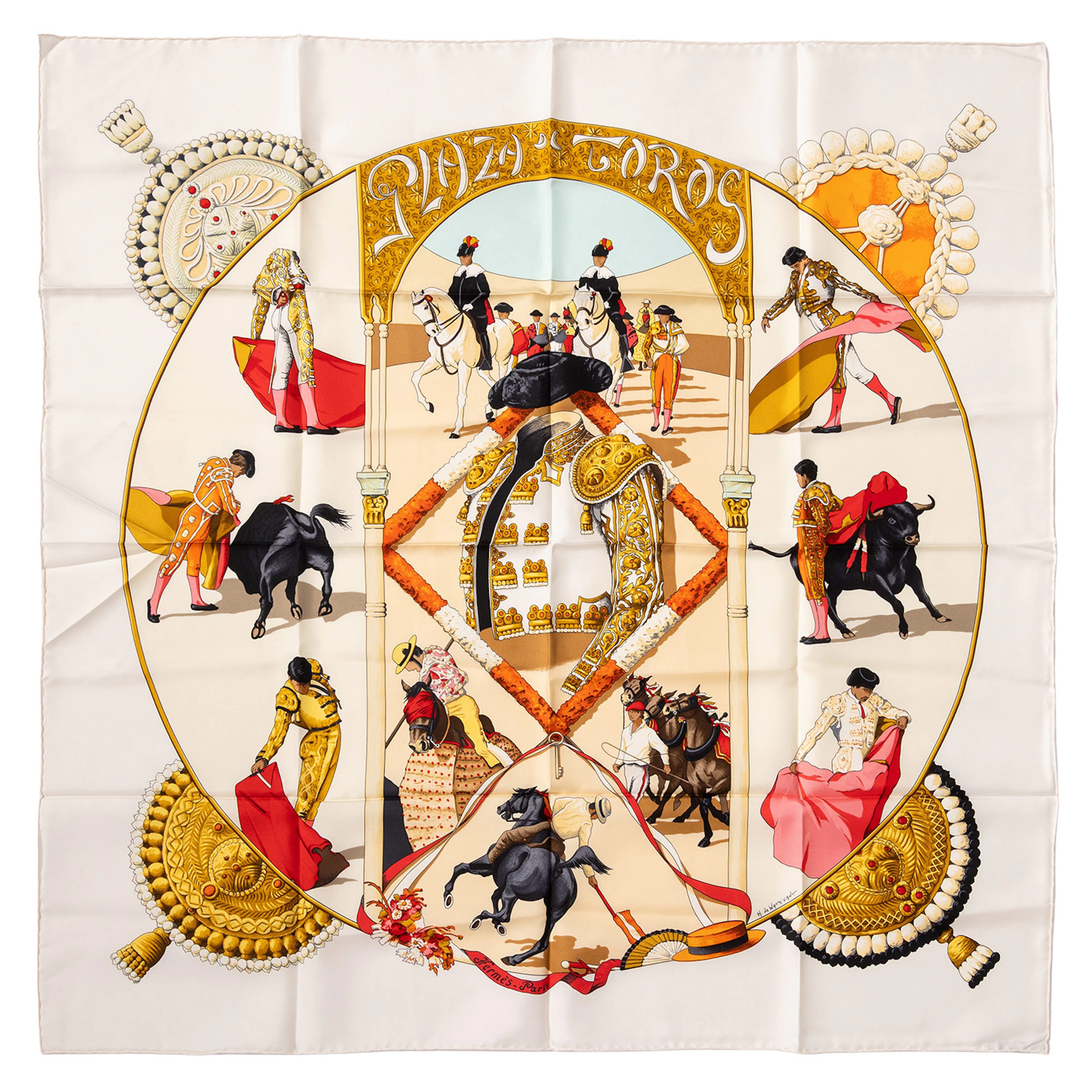 HERMÈS Seidencarré "PLAZA DE TOROS".