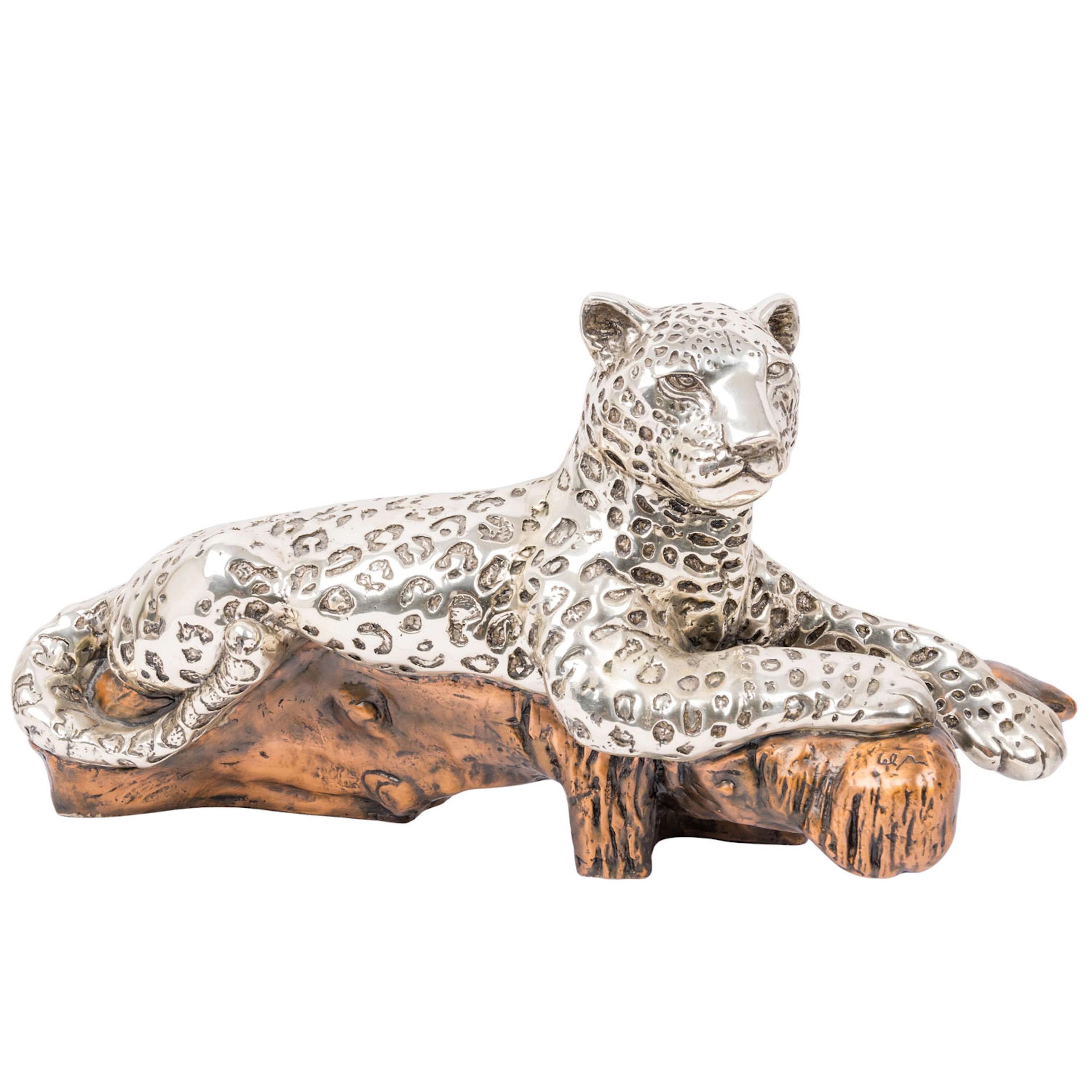 RICARDO DEL RÍO für D'ARGENTA 'Leopard', versilbert, 20 Jh.