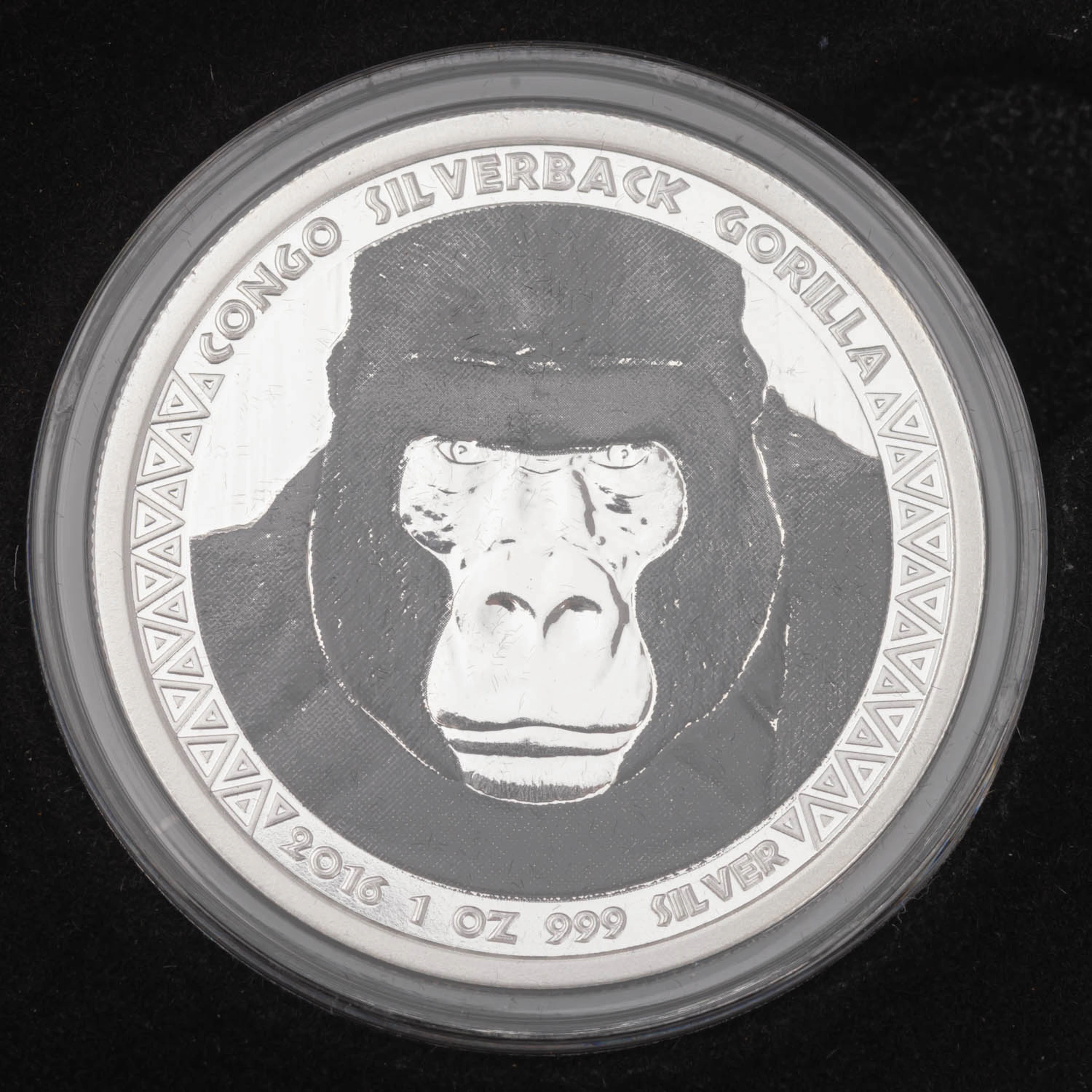 Kongo /SILBER - 1 Unze 'Silverback Gorilla' 2016 PP