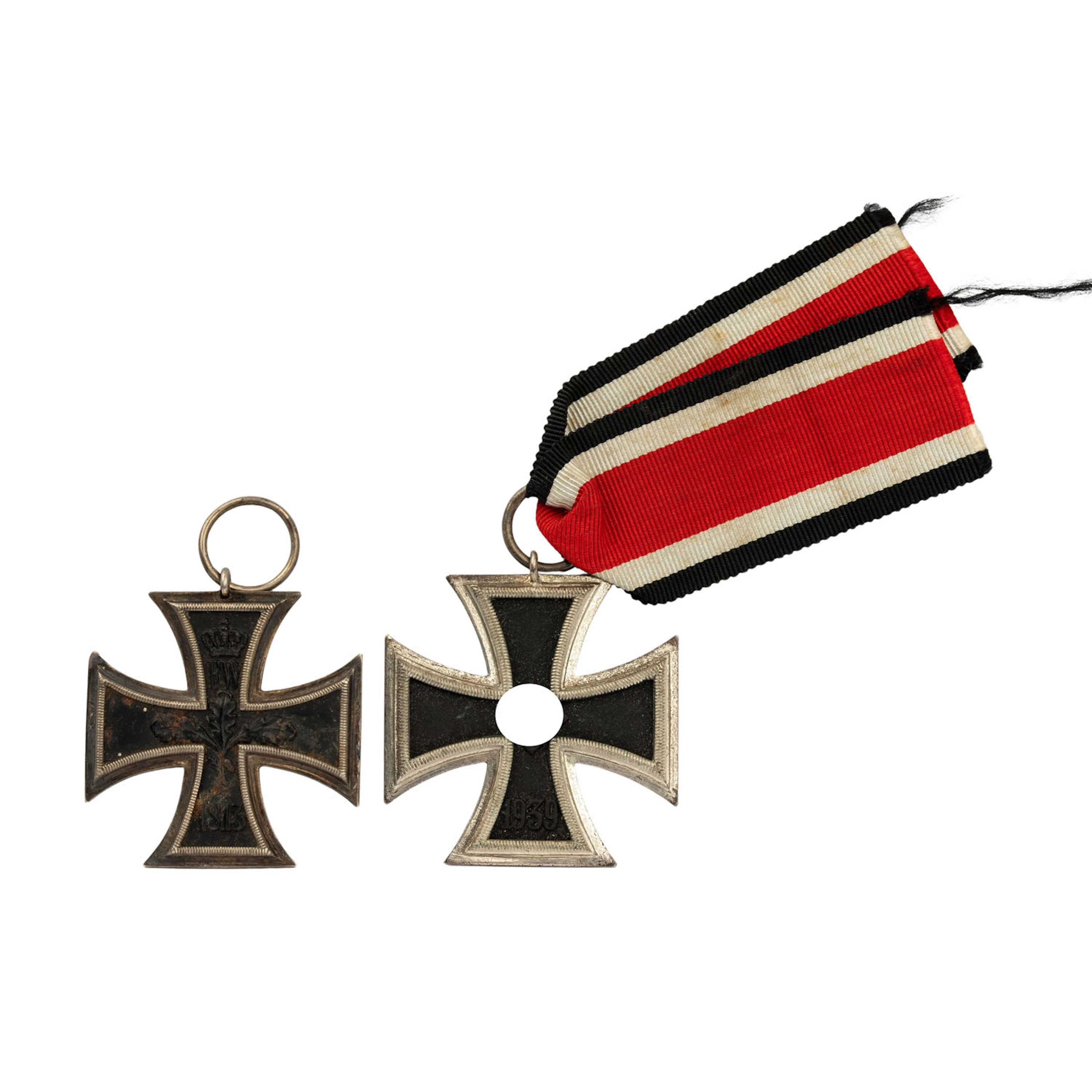 Dt. Kaiserreich/ Drittes Reich - 2x Eisernes Kreuz, 2. Klasse