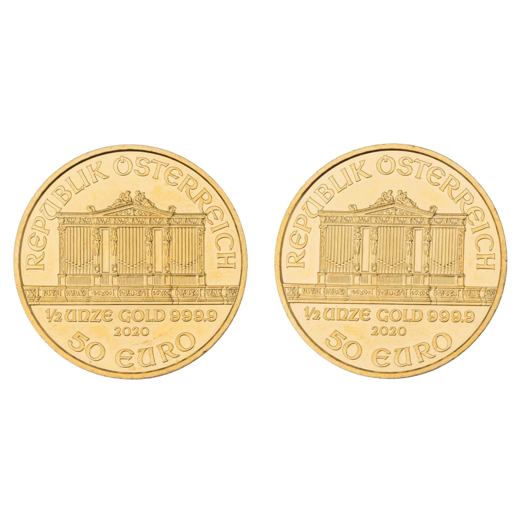 Österreich /GOLD - 2 x 1/4 Unze Wiener Philharmoniker, à 50€ 2020