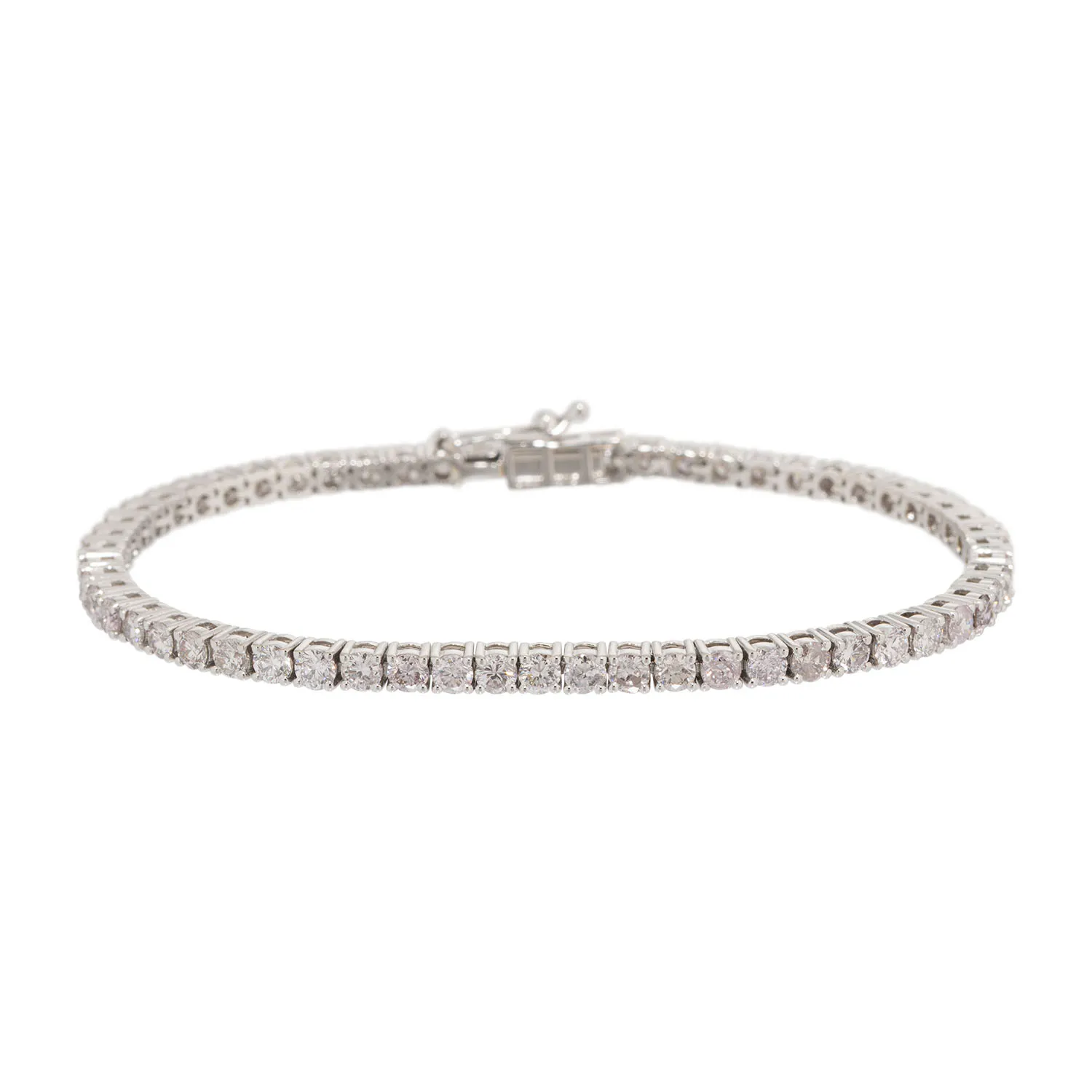 Armband mit pinkfarbenen Diamanten