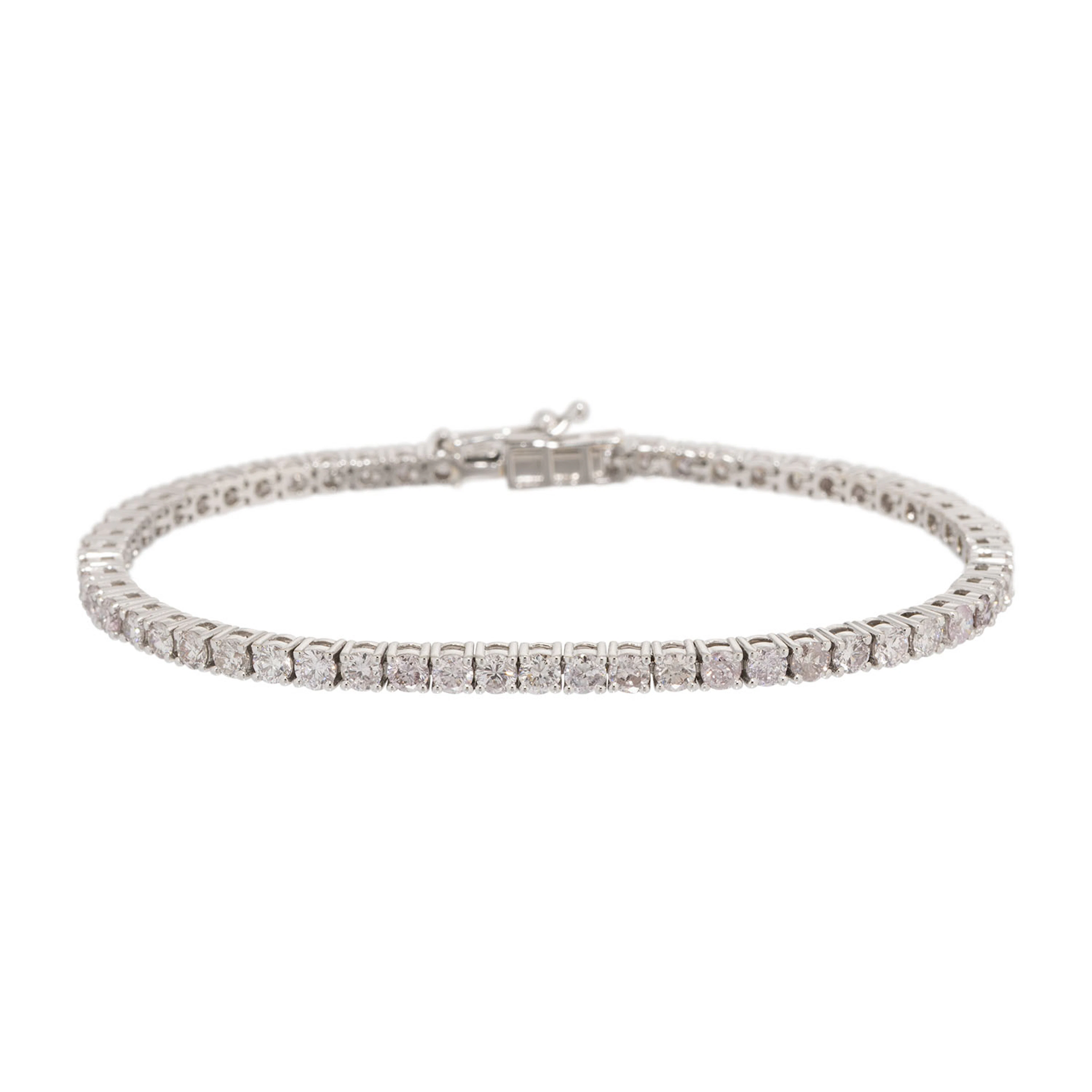 Armband mit pinkfarbenen Diamanten