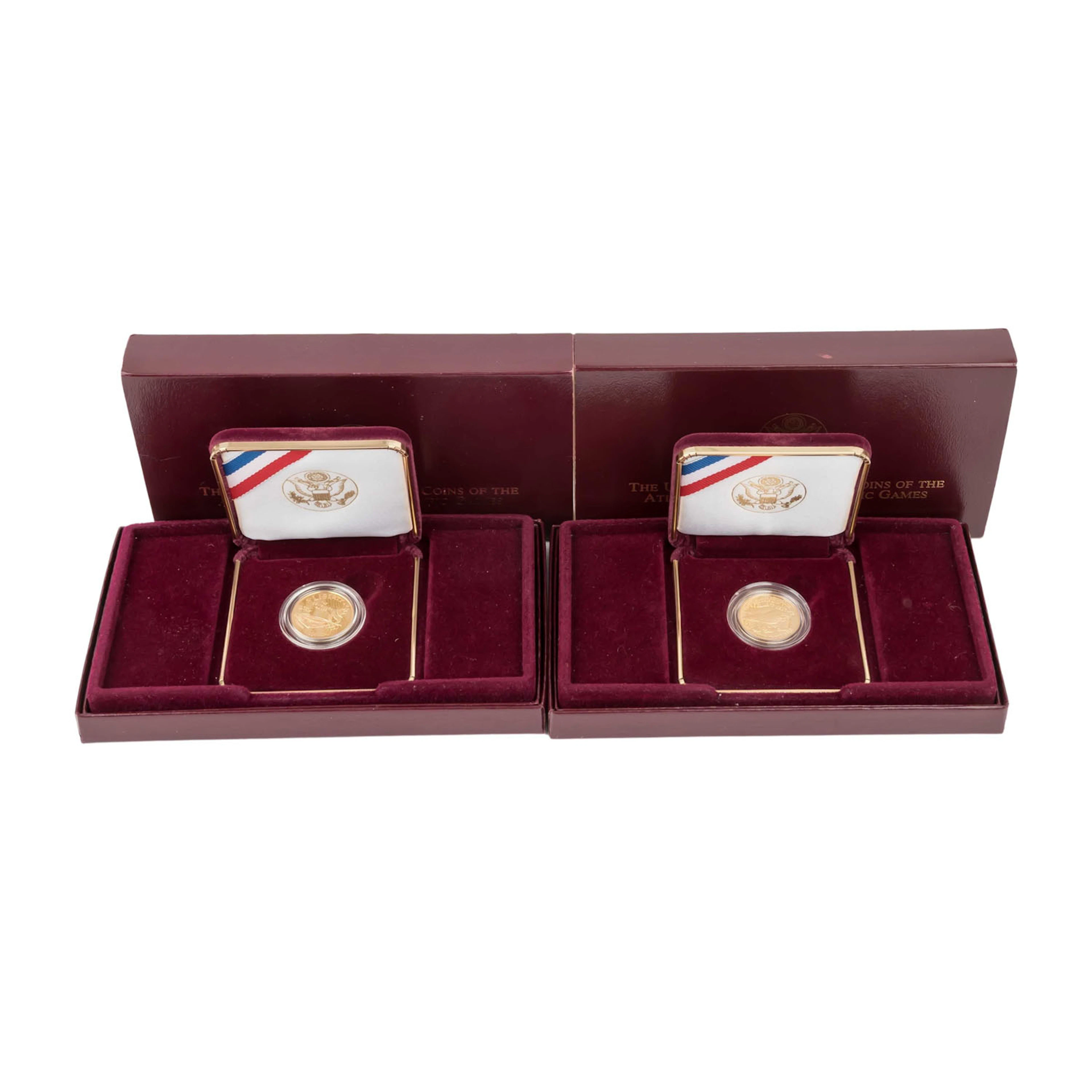 USA/GOLD - 2 x 5 Dollar Olympiade Atlanta 1995
