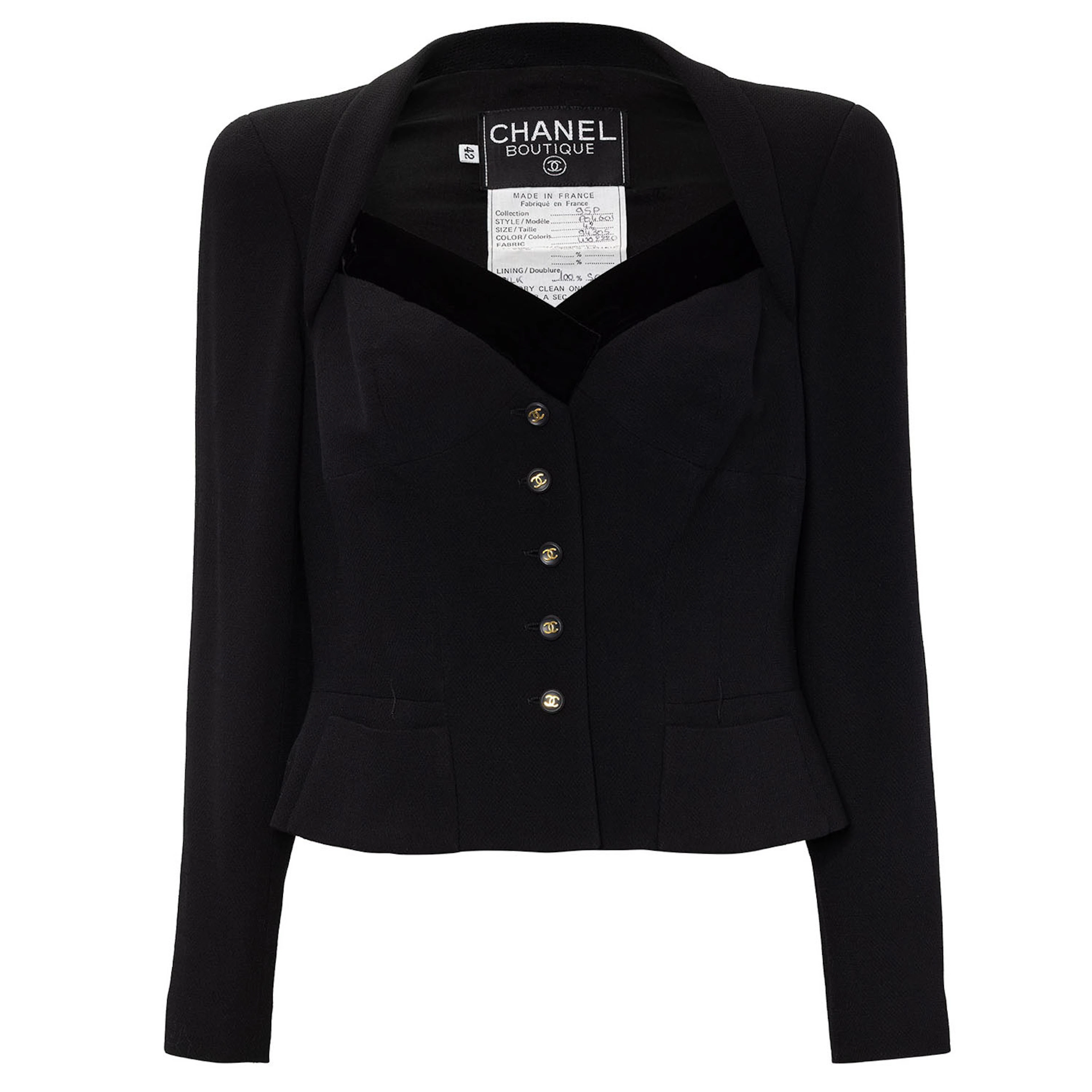 CHANEL BOUTIQUE VINTAGE Jacke, Gr. ca. 38/40, Koll.: P1995.