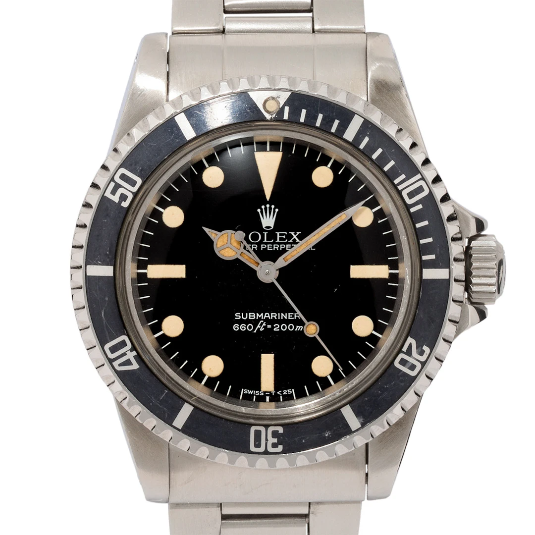 ROLEX Vintage Submariner No Date "Maxi dial" Herrenuhr, Ref. 5513. Ca. 1981.