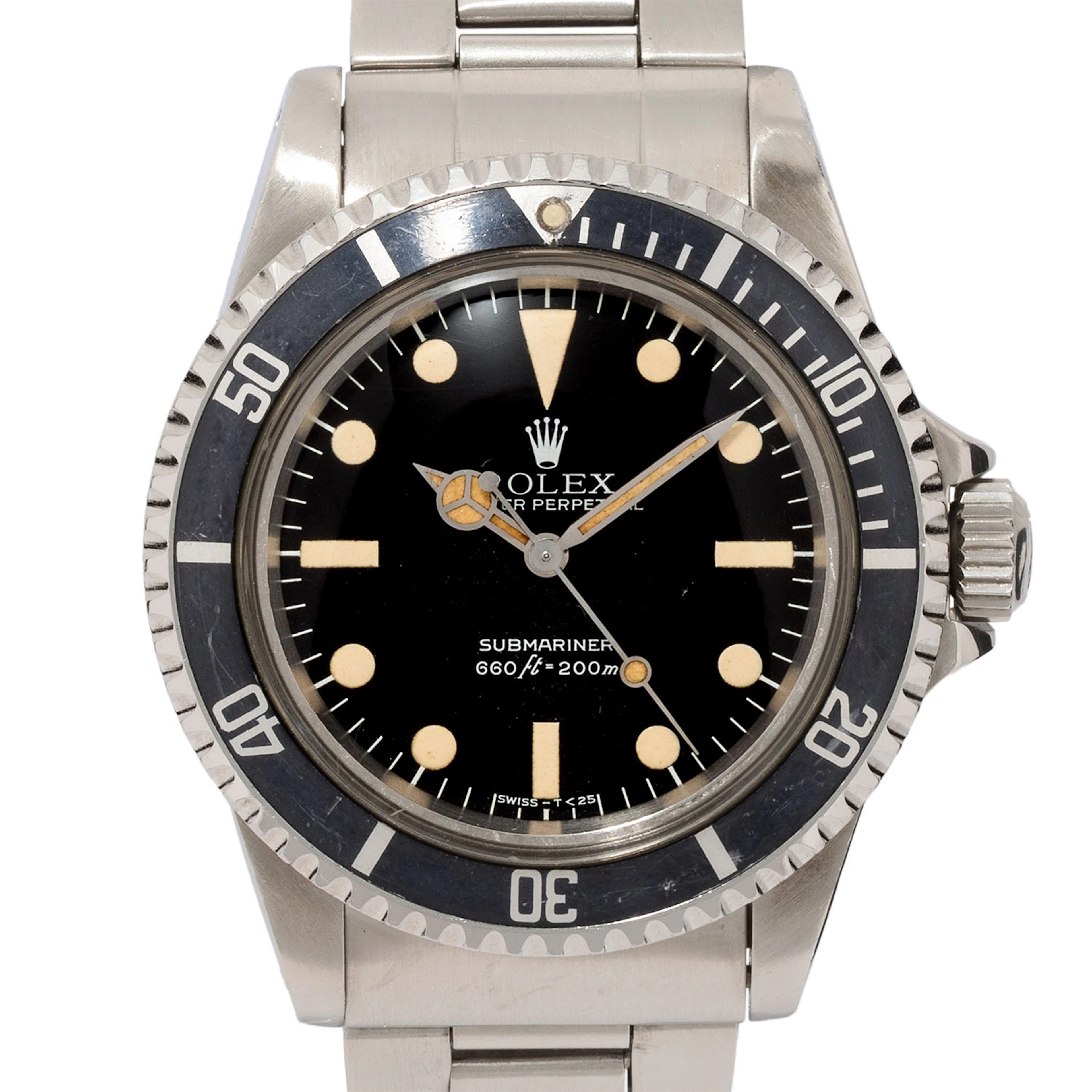 ROLEX Vintage Submariner No Date "Maxi dial" Herrenuhr, Ref. 5513. Ca. 1981.