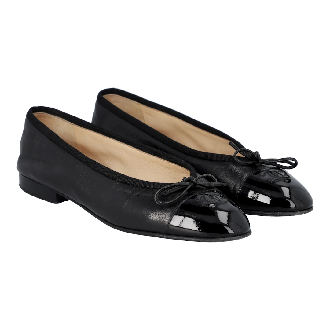 CHANEL VINTAGE Ballerinas, Gr. 38,5.