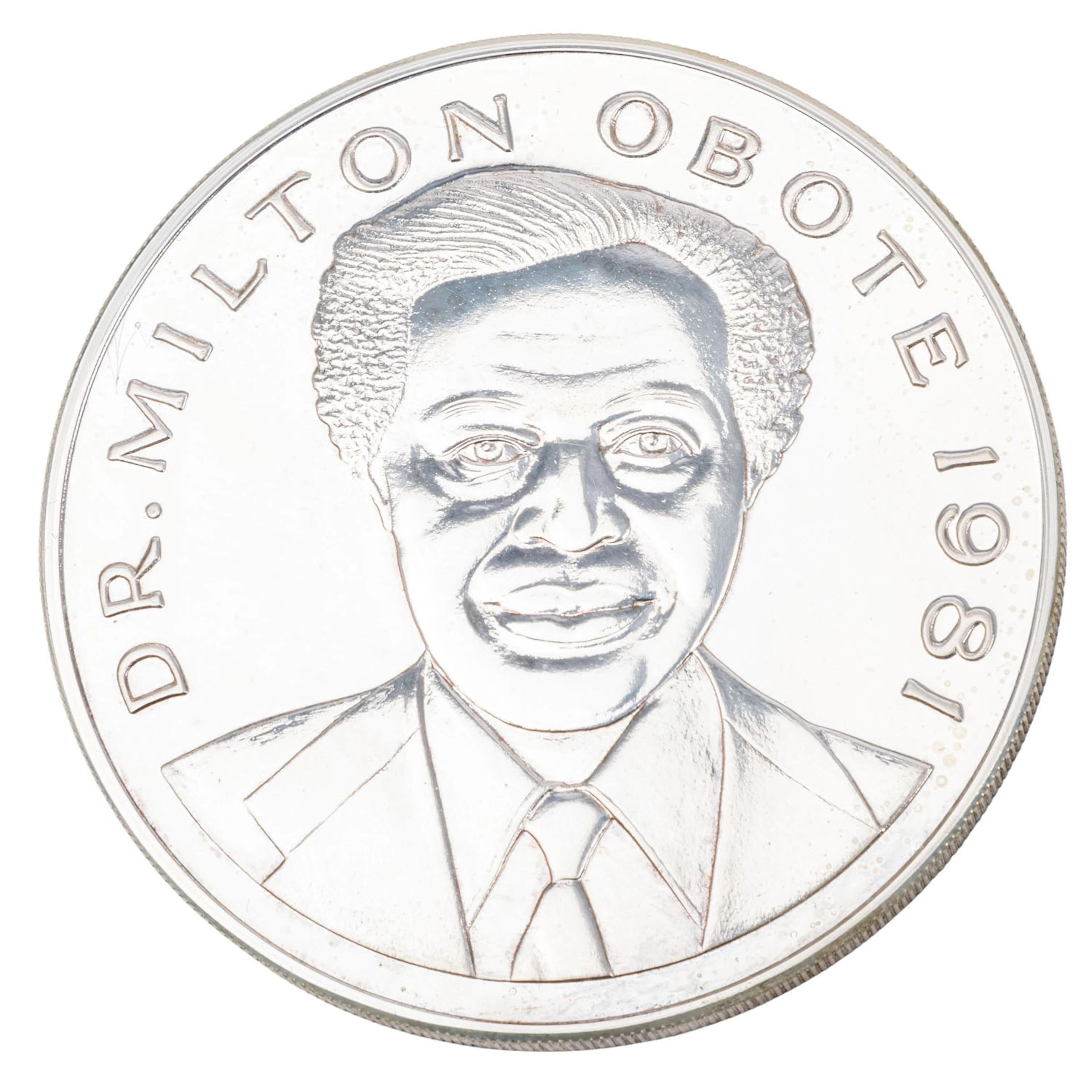 Uganda/SILBER – 500 Shillings 1981, Dr. Milton Obote
