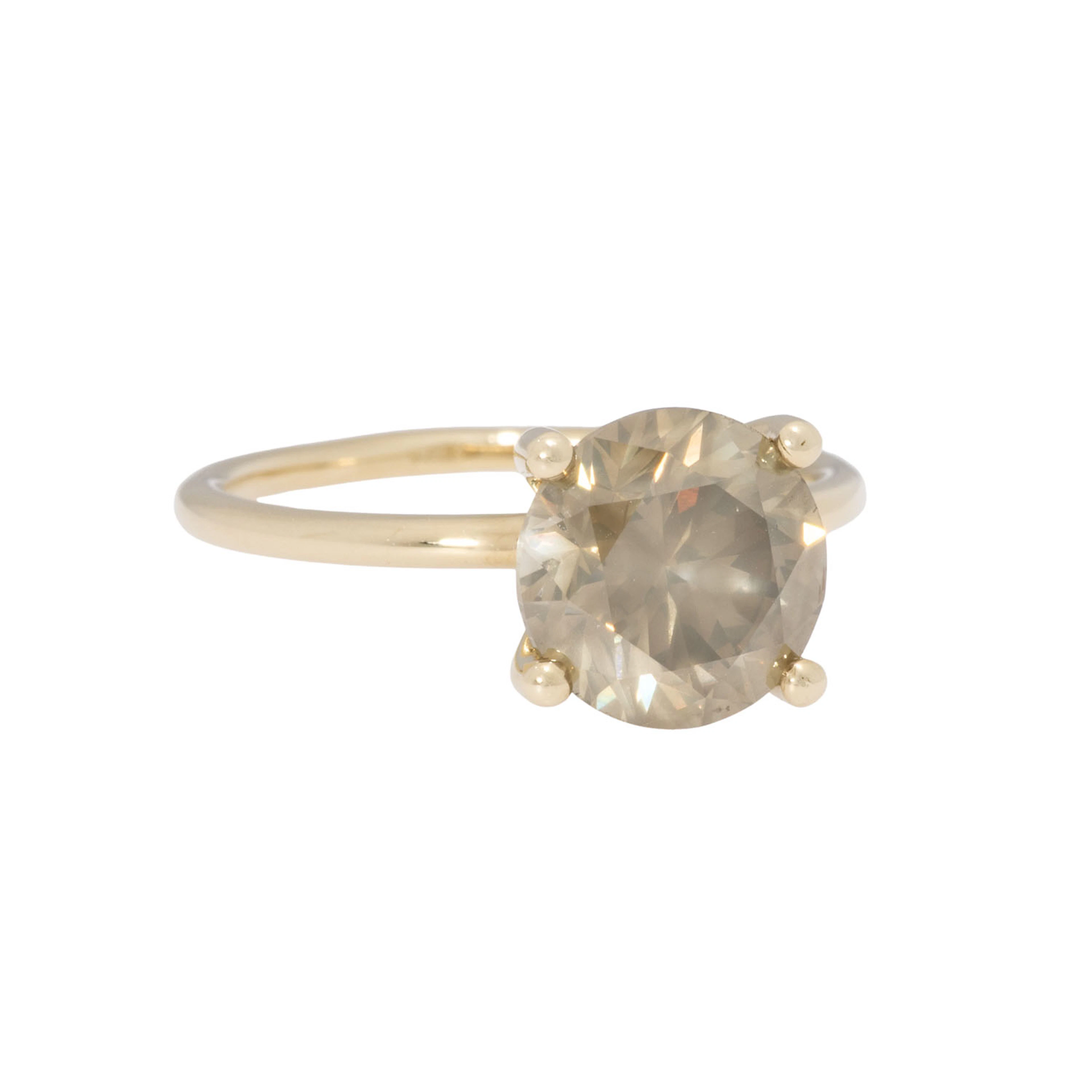 Solitärring mit Brillant von 3,57 ct