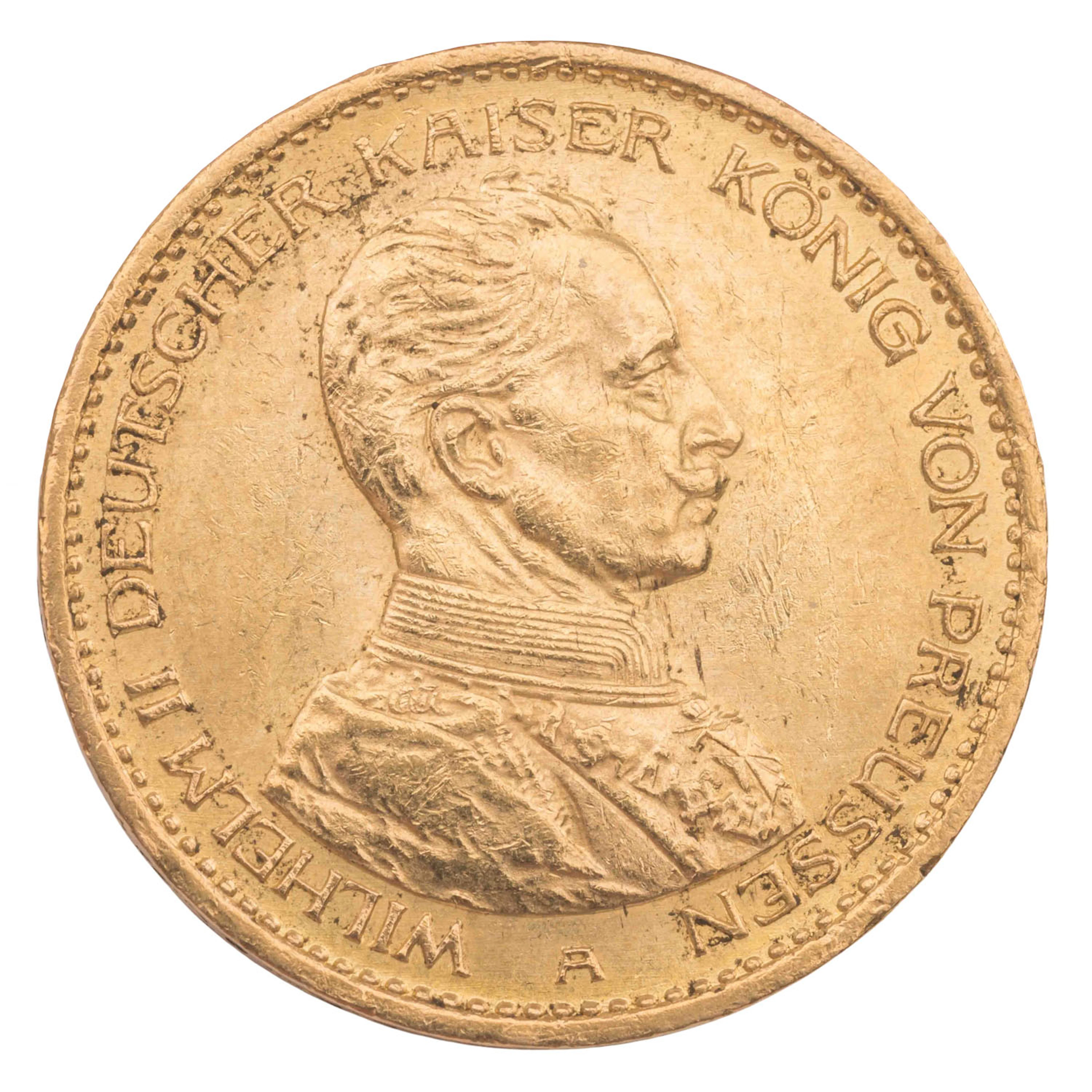 Deutsches Kaiserreich /GOLD – Preußen, Wilhelm II., 20 Mark 1913 A (Uniform)