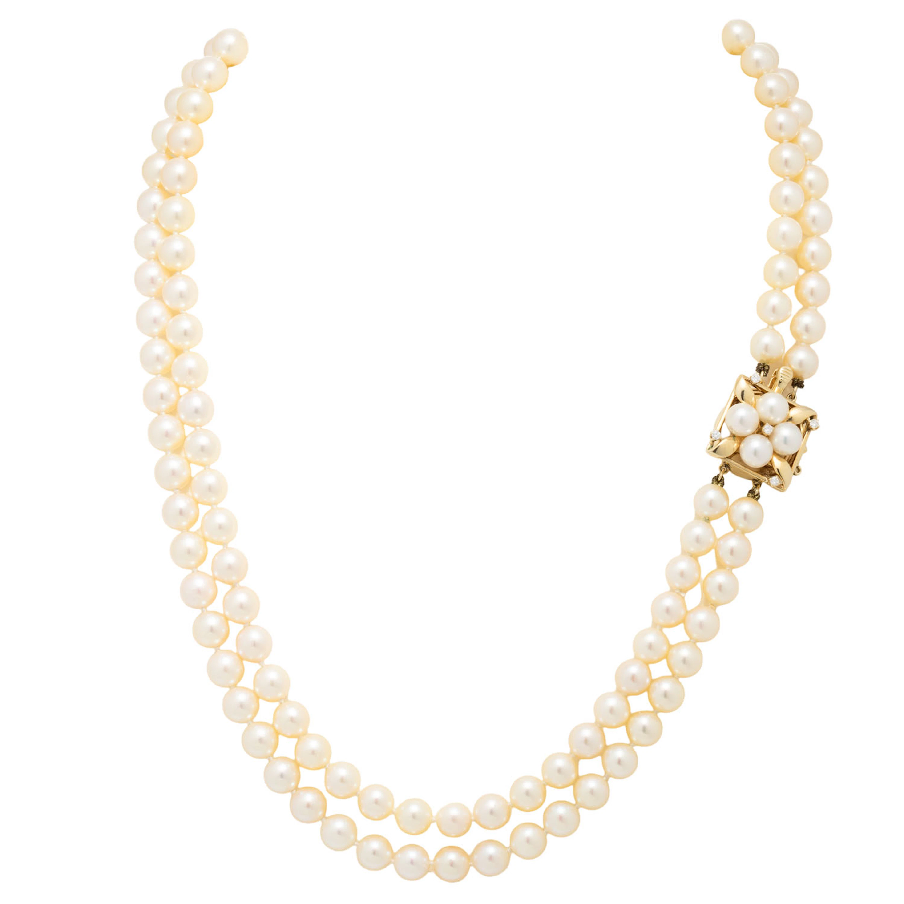 Doppelreihiges Perlencollier