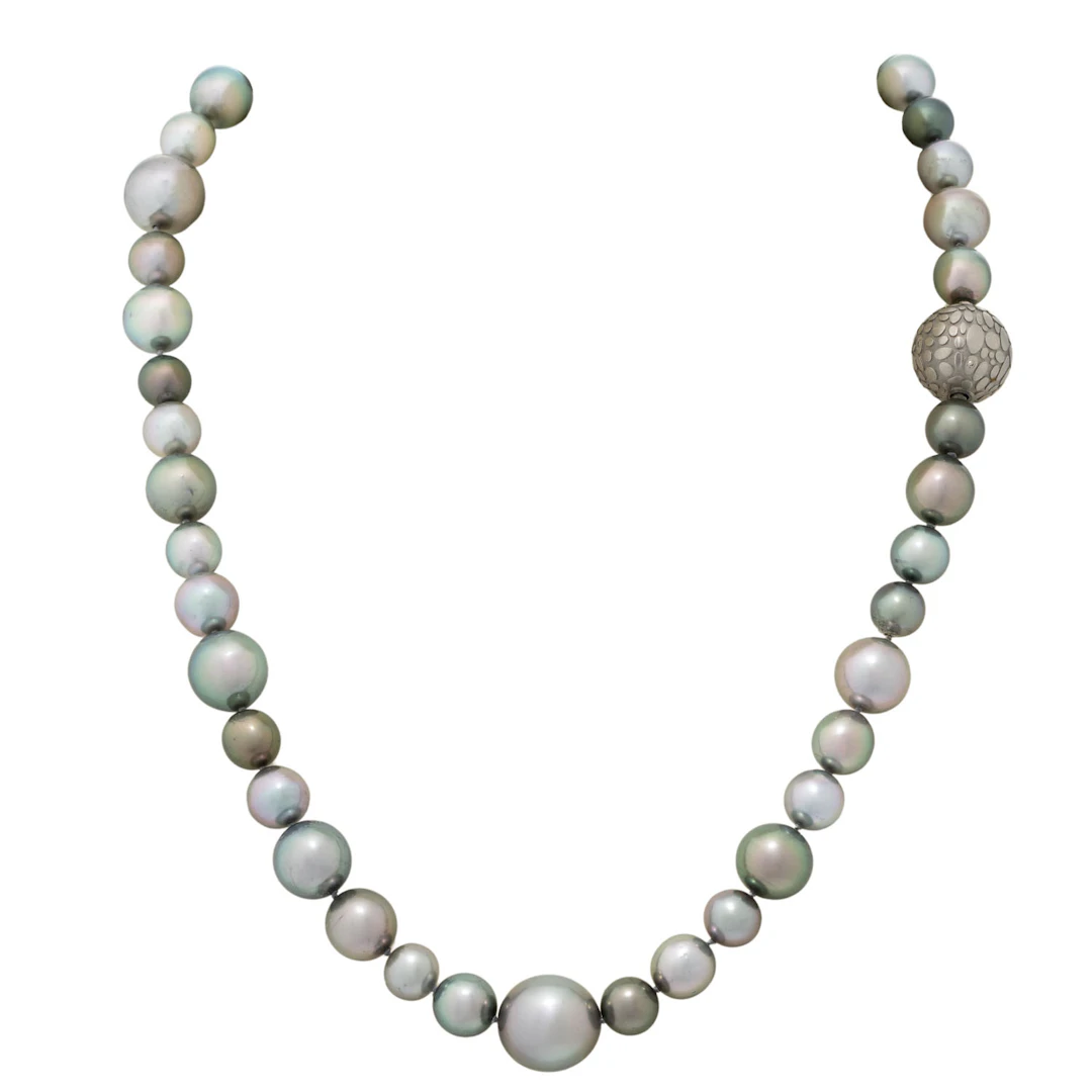 GELLNER Collier aus grauen Tahitiperlen