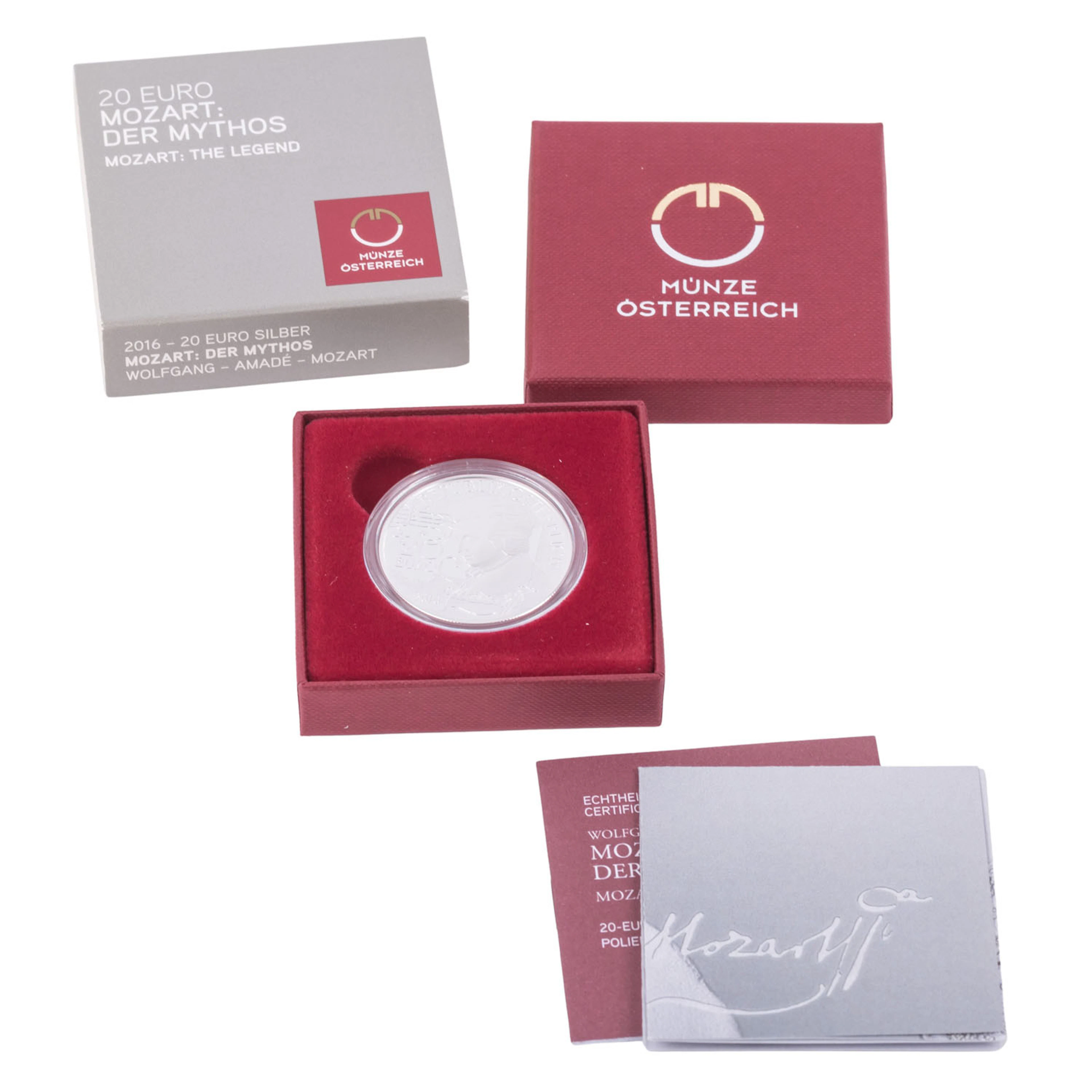 Österreich/SILBER 20 Euro 2015 "Mozart: der Mythos"