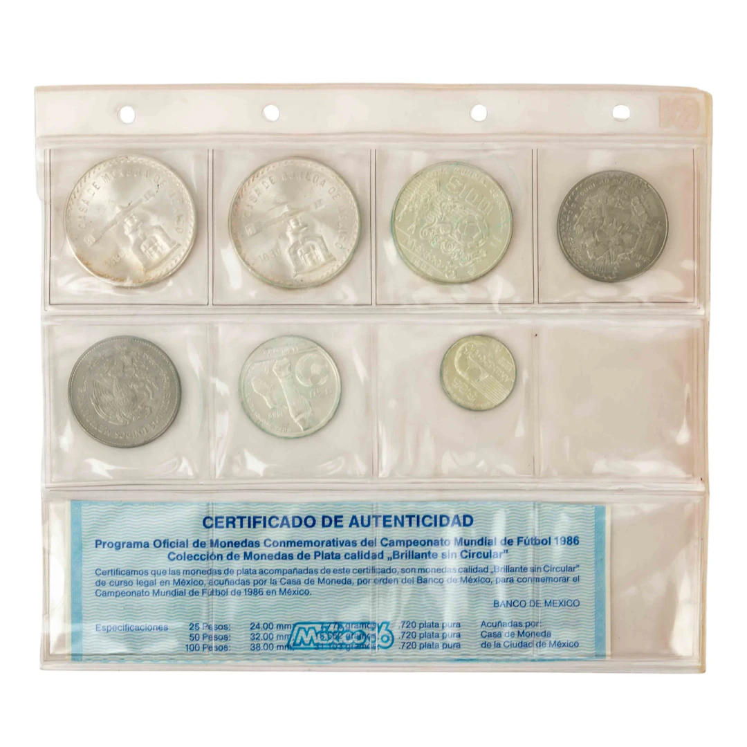 Mexiko/SILBER – 7-teiliges Münzlot mit insg. ca.100g fein