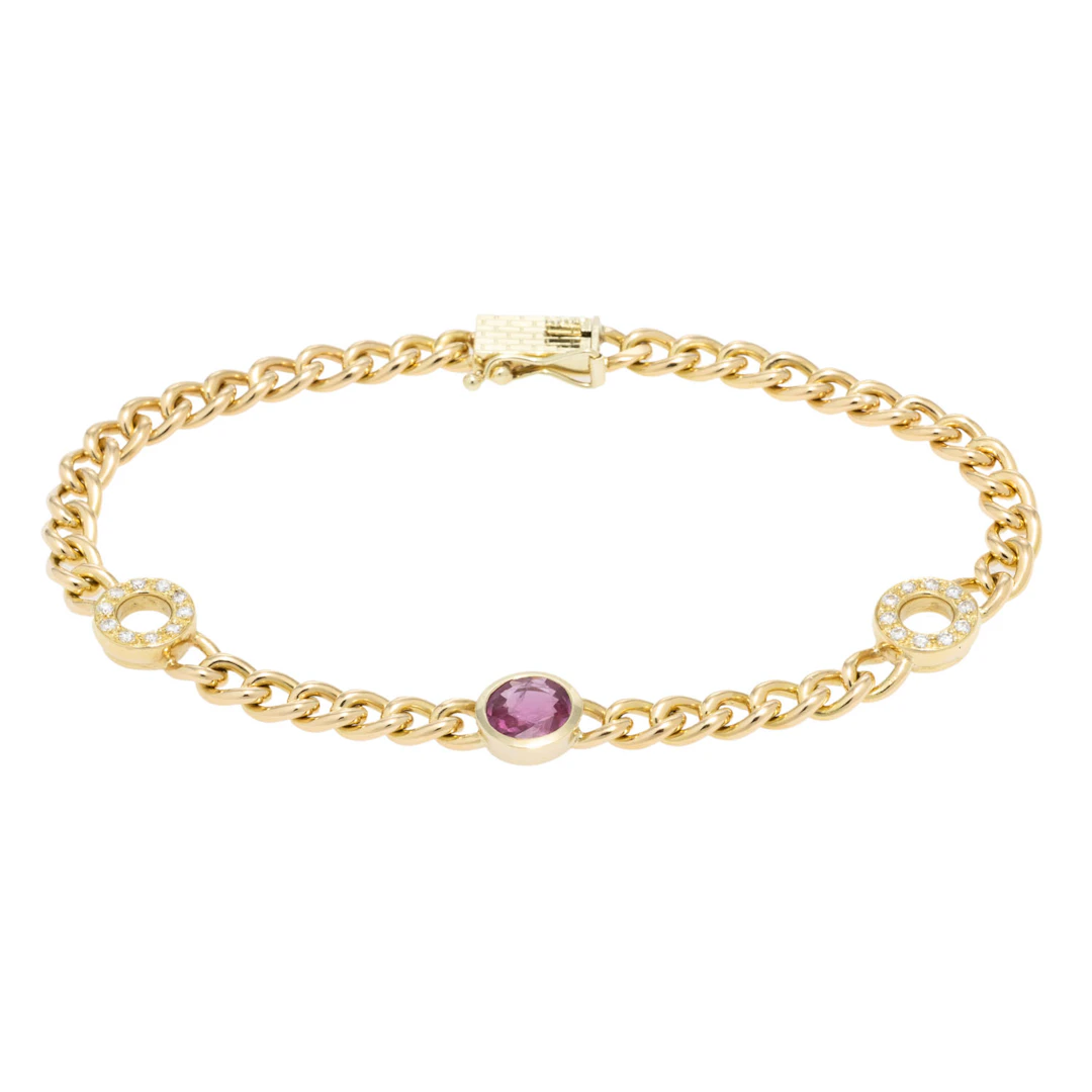 Armband mit Rubin und Brillanten