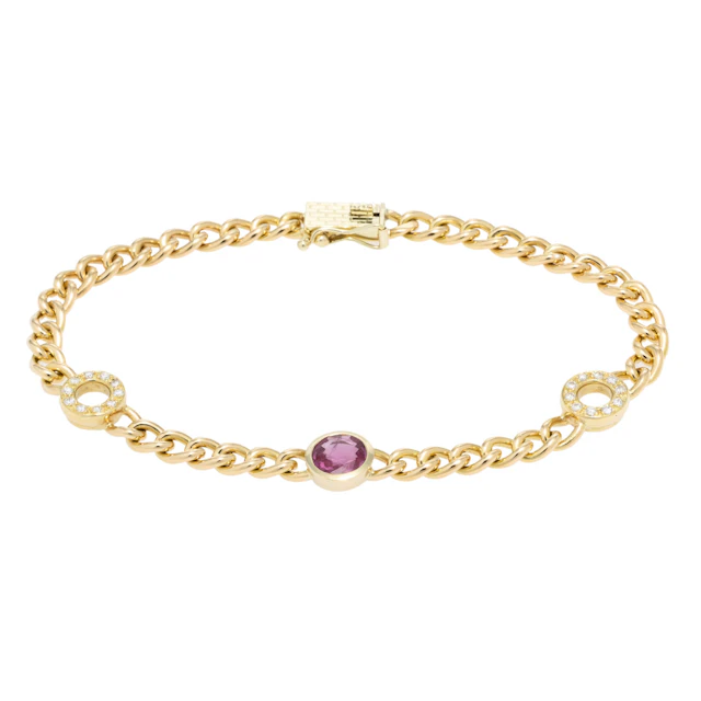 Armband mit Rubin und Brillanten