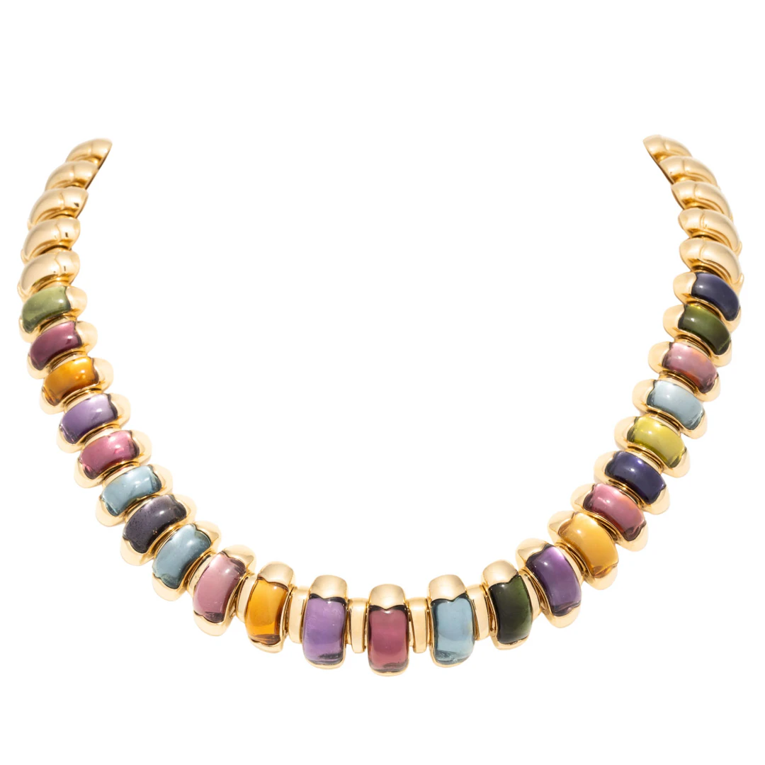 BULGARI Collier "Celtaura" mit feinen Farbedelsteinen