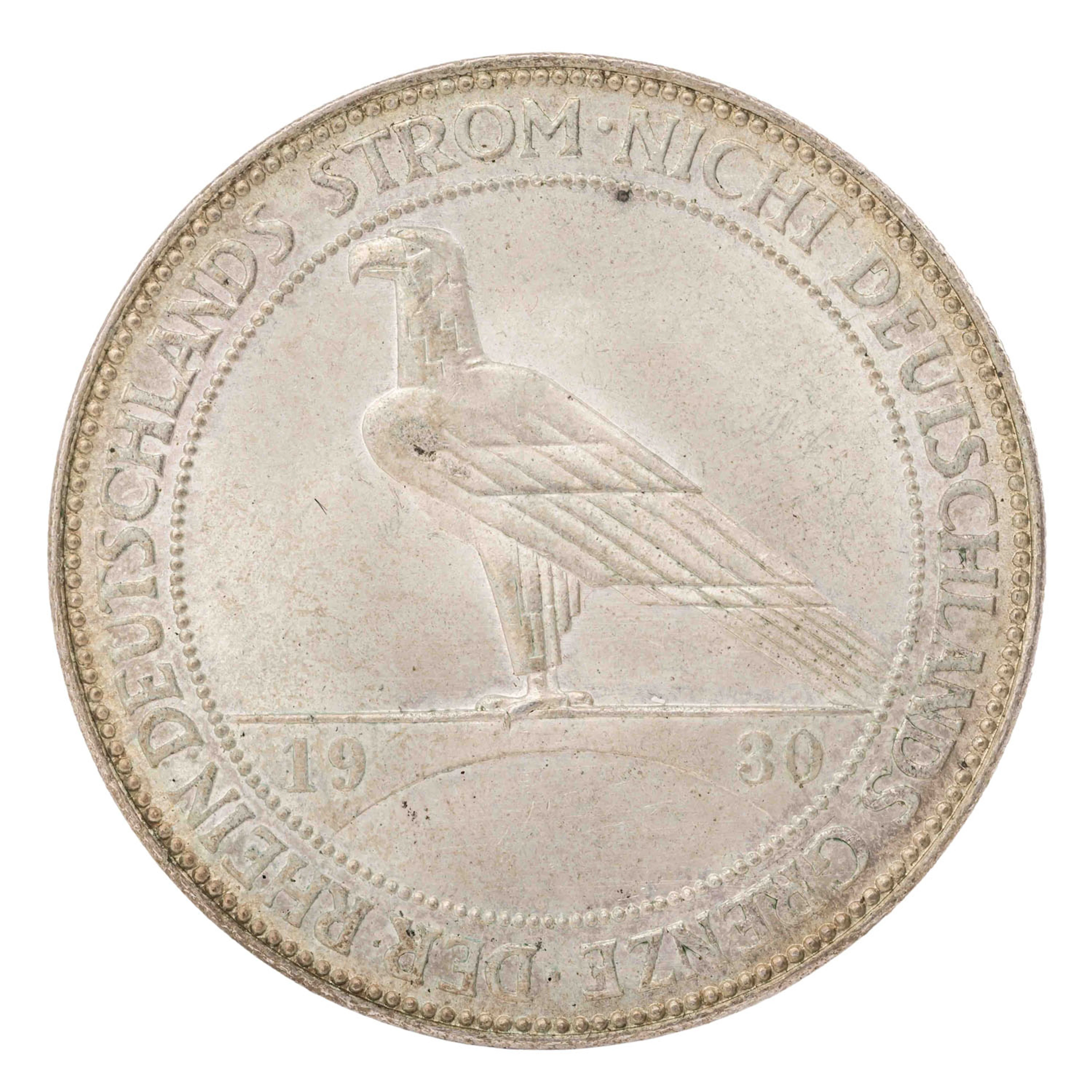 Weimarer Republik/SILBER 5 Reichsmark 1930/F "Befreiung des Rheinlandes"
