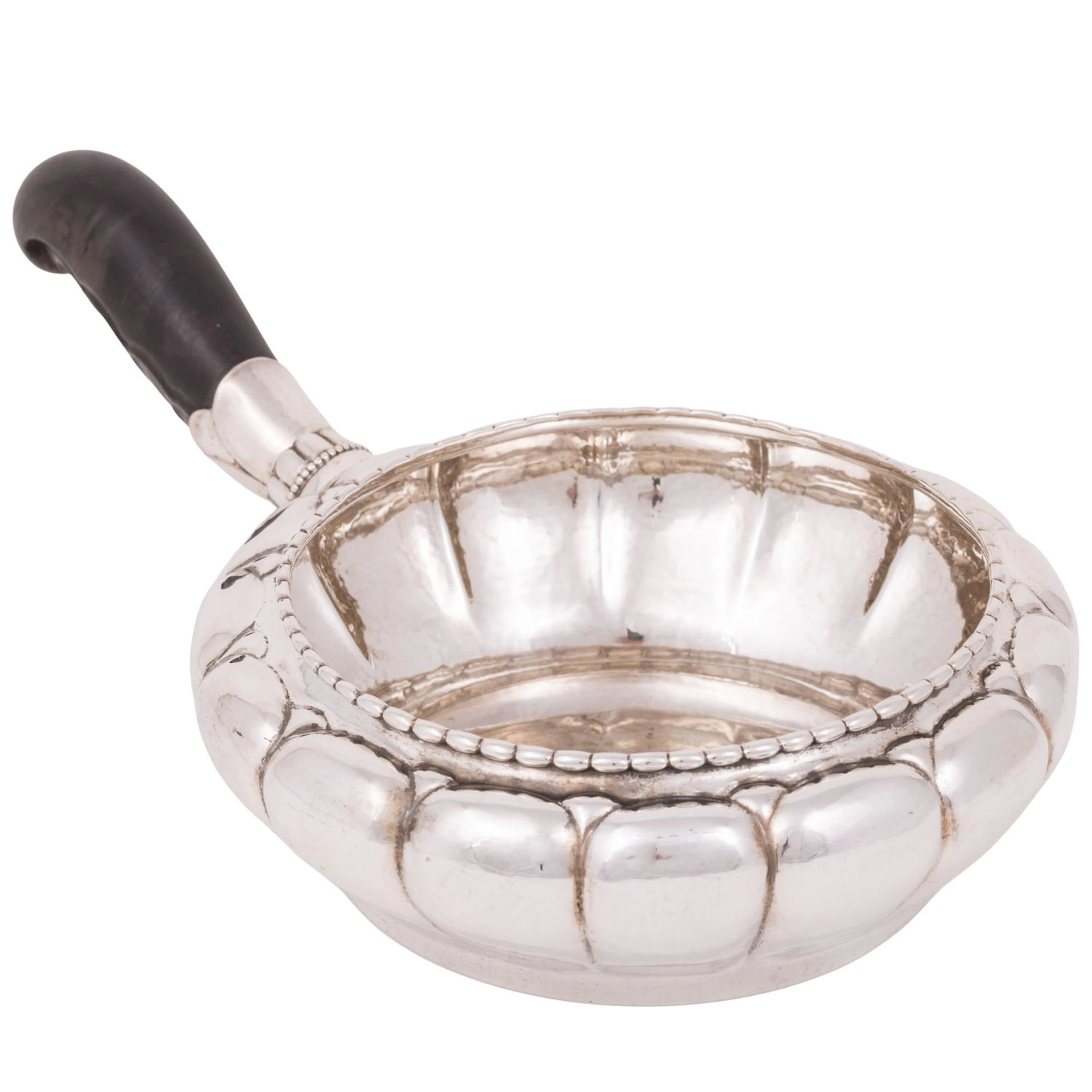 GEORG JENSEN Kasserolle mit Holzgriff, 925 Silber, 1922