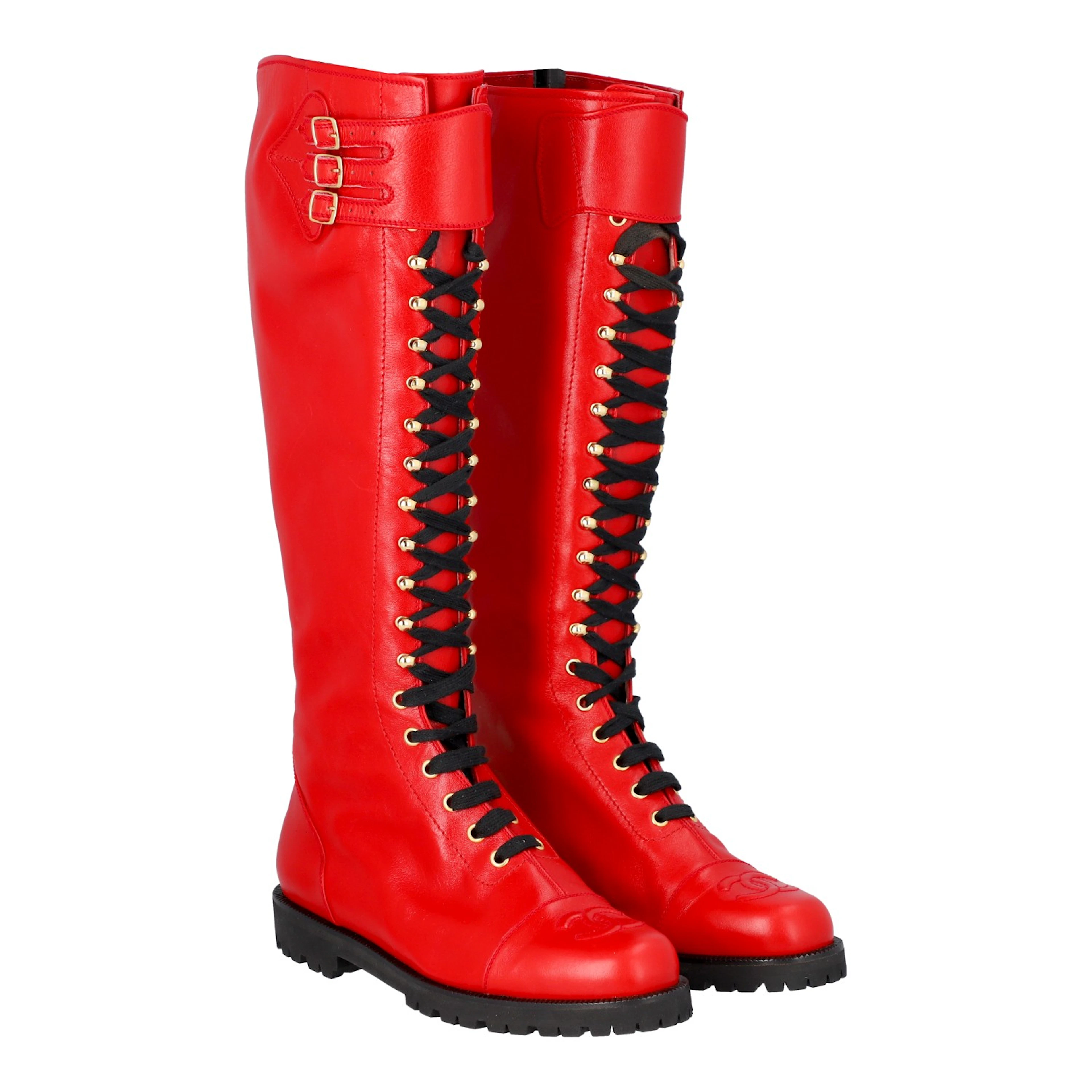 CHANEL VINTAGE Stiefel, Gr. 40, Koll.: A/W 1992.