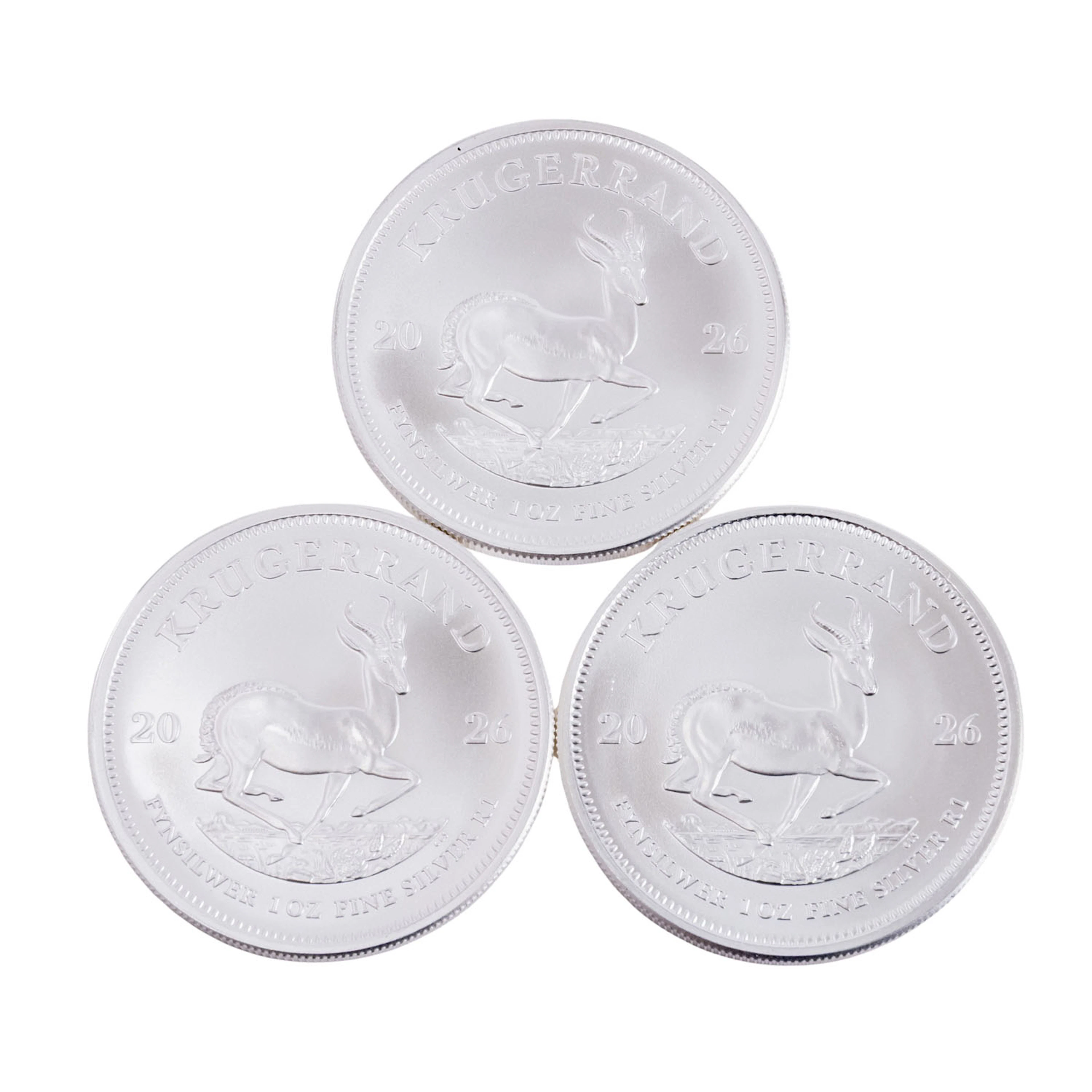 Südafrika/SILBER 3x 1oz Krugerrand 2026