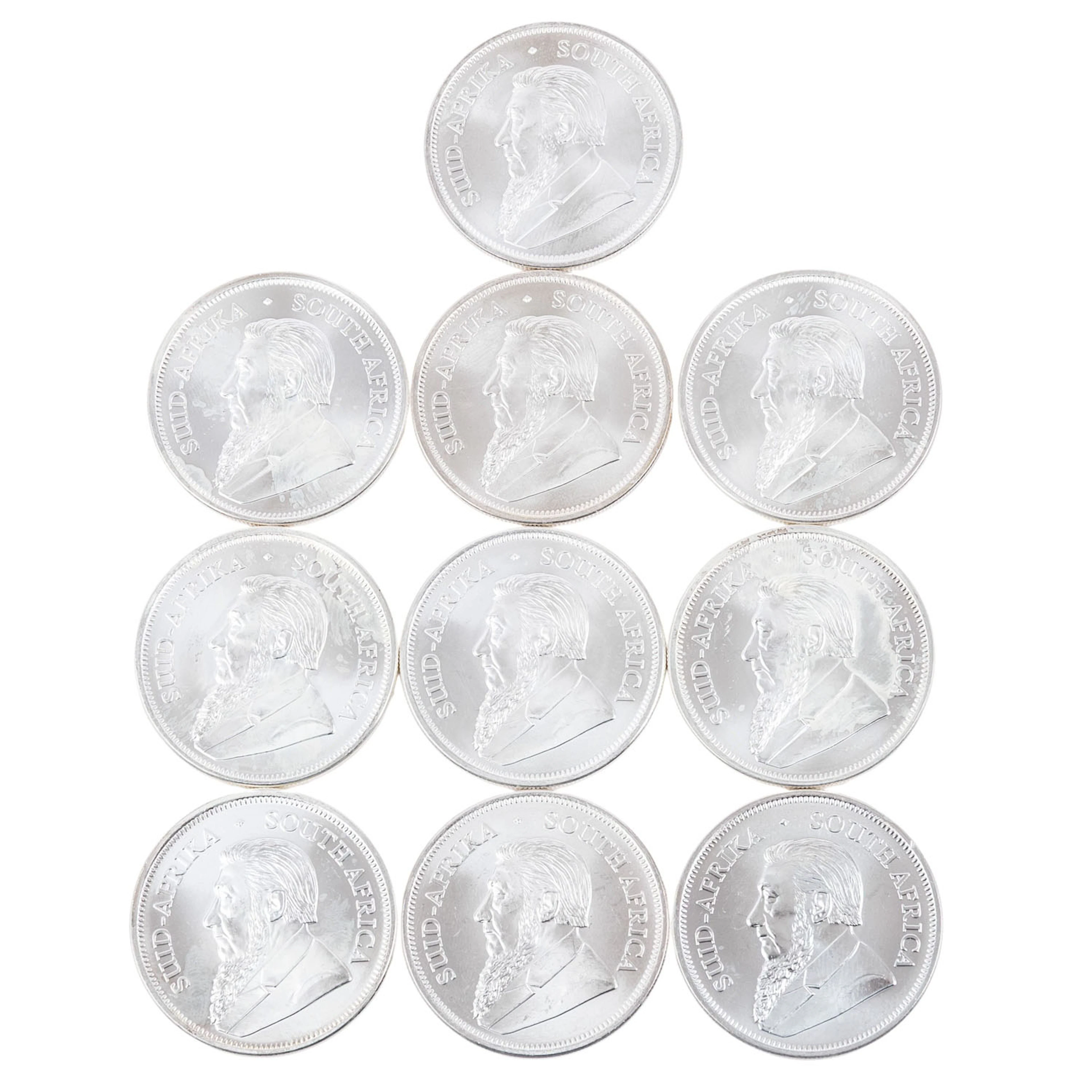 Südafrika/SILBER 10x 1oz Krügerrand 2020