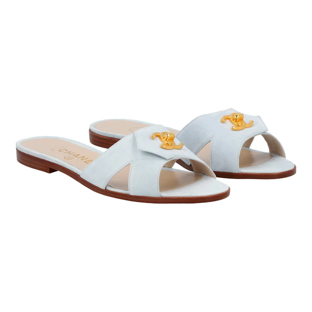 CHANEL VINTAGE Sandalen, Gr. 39.