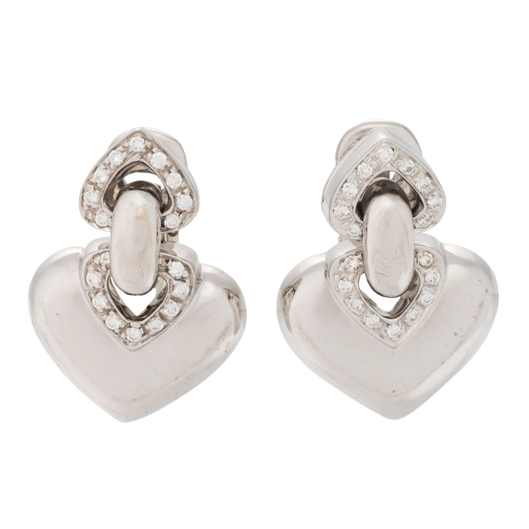 BULGARI Paar Ohrclips "Doppio Cuore"