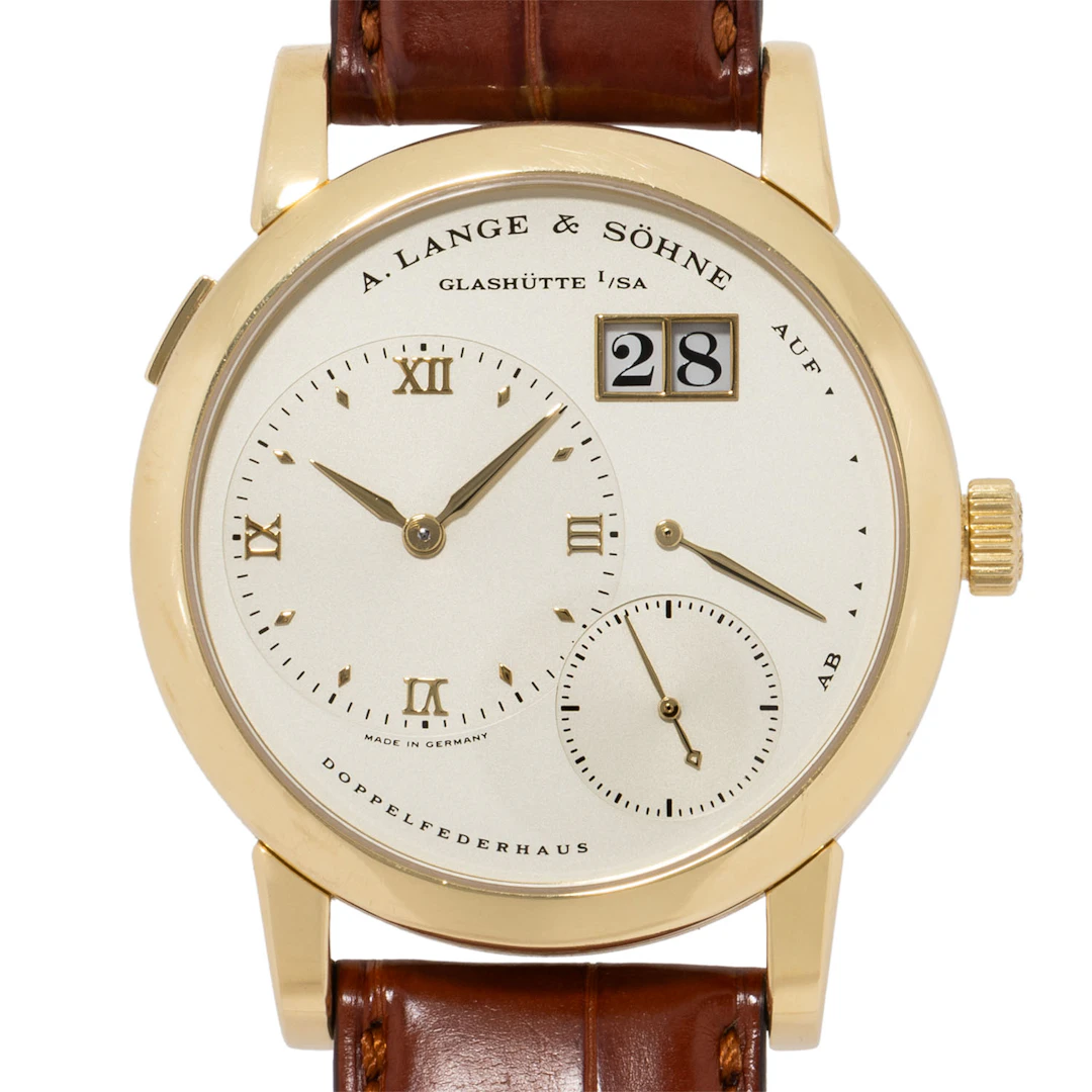 A. LANGE & SÖHNE frühe Lange 1 "Solid caseback" Herrenuhr, erste Serie