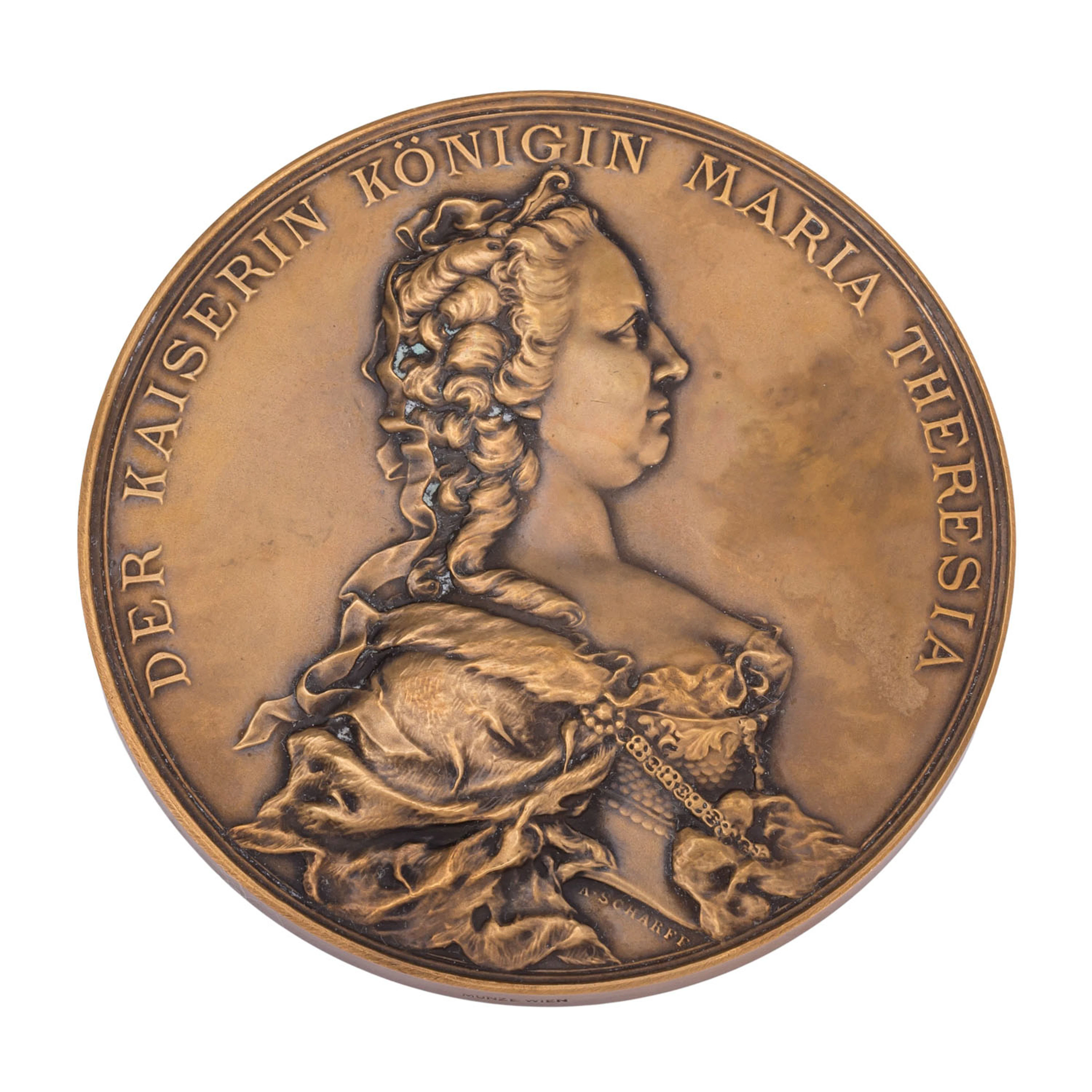 Österreich/Wien - Bronzemedaille Nachprägung, Franz Josef I, Enthüllung
