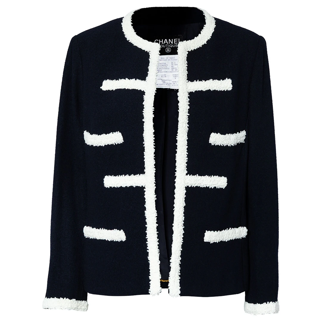 CHANEL BOUTIQUE VINTAGE Jacke, Gr. ca. 38/40, Koll.: C 1995.