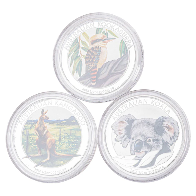 Australien /SILBERSet - 3 x 1/2 oz 'Australian Outback' 2014 PP