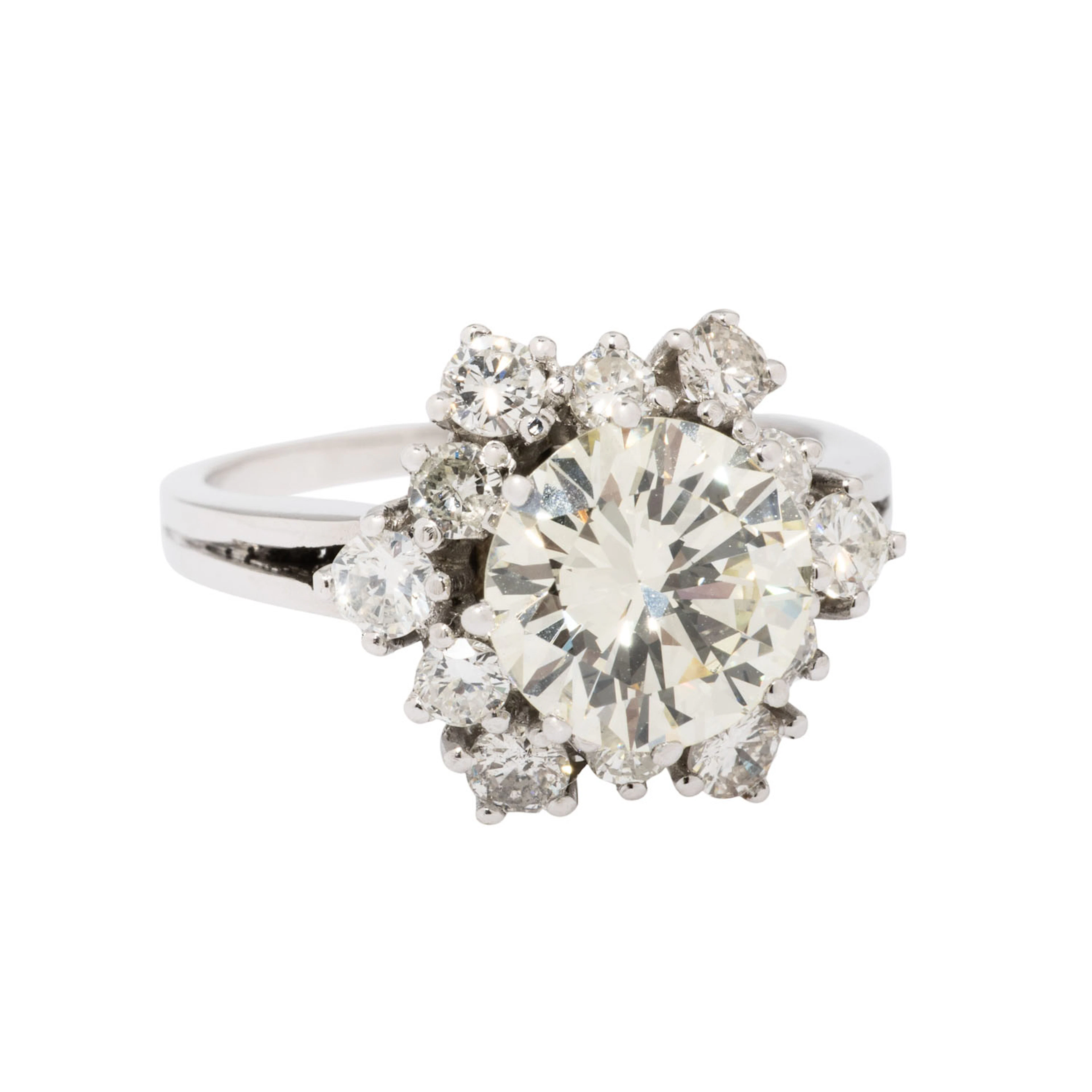 Ring mit zentralem Brillant von ca. 2,5 ct
