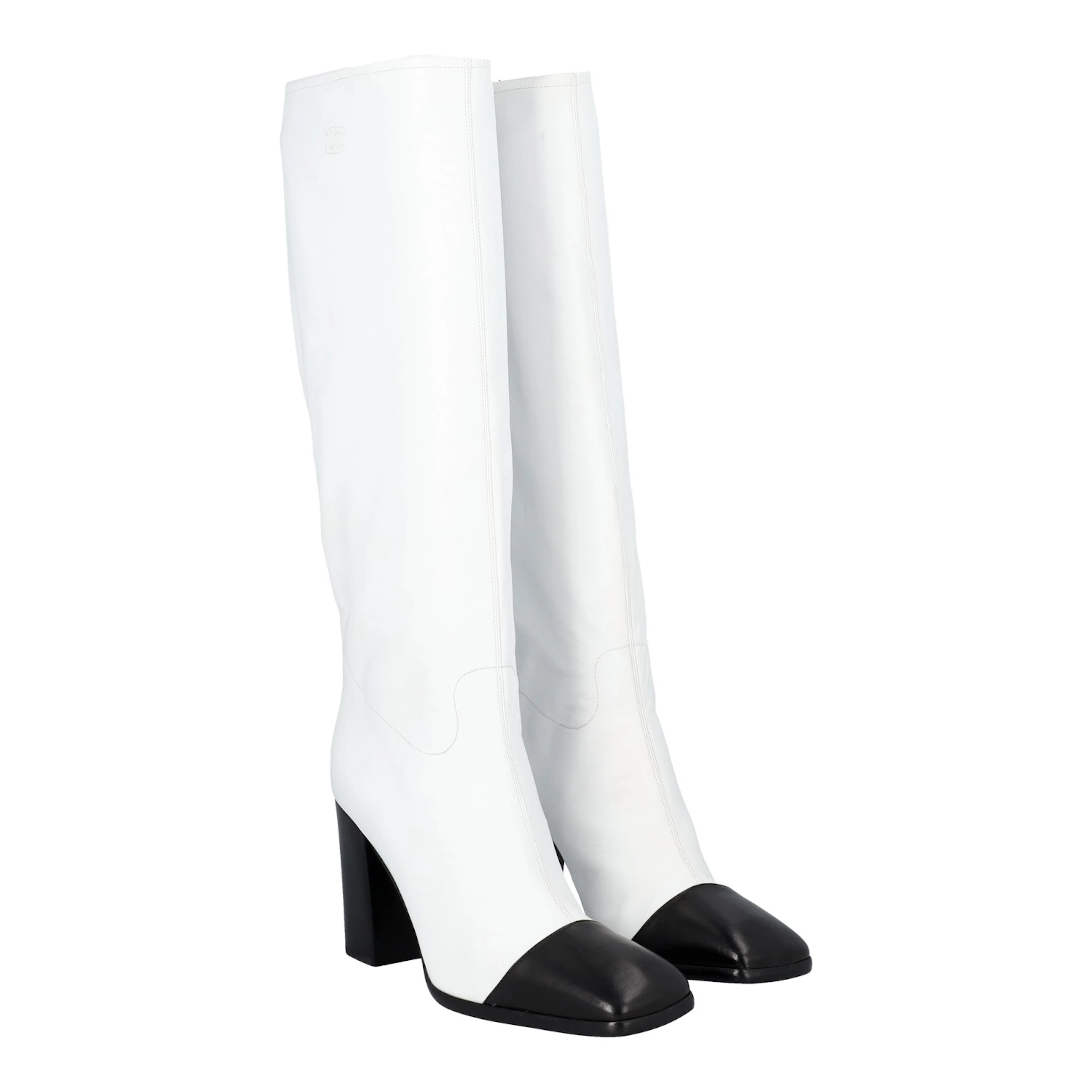 CHANEL VINTAGE Stiefel, Gr. 38,5