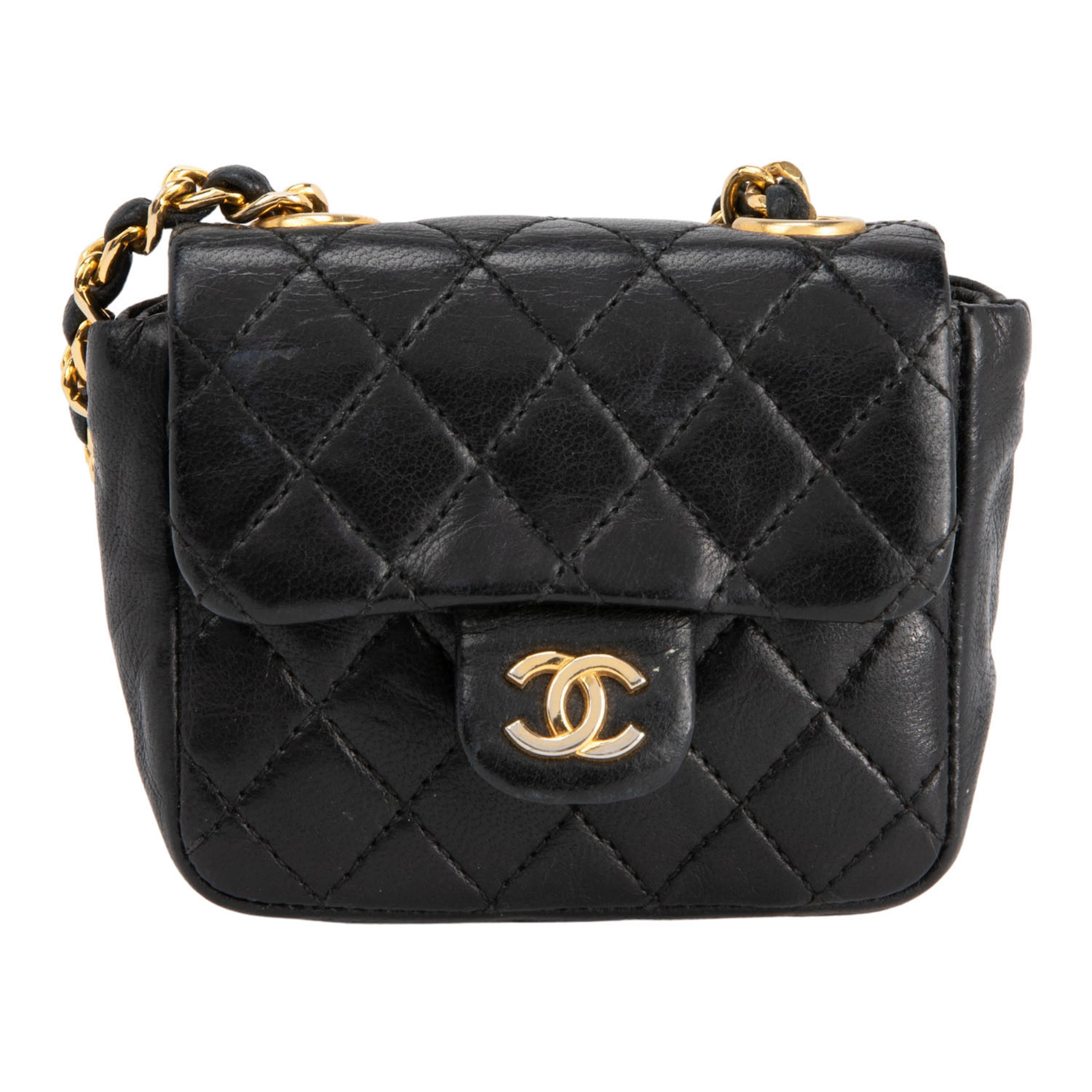 CHANEL VINTAGE Gürteltasche "MICRO SINGLE FLAP", Koll.: 90er Jahre.