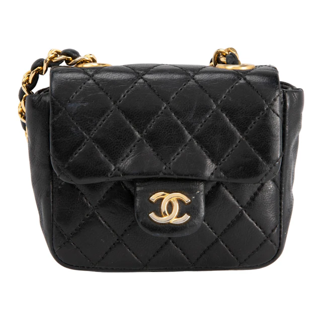 CHANEL VINTAGE Gürteltasche "MICRO SINGLE FLAP", Koll.: 90er Jahre.