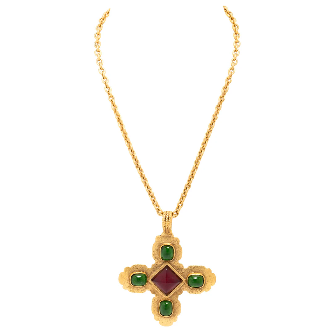 CHANEL VINTAGE Modeschmuck-Kette, Länge 72cm.