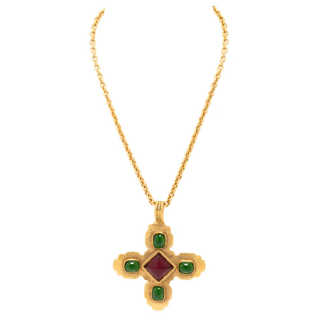 CHANEL VINTAGE Modeschmuck-Kette, Länge 72cm.