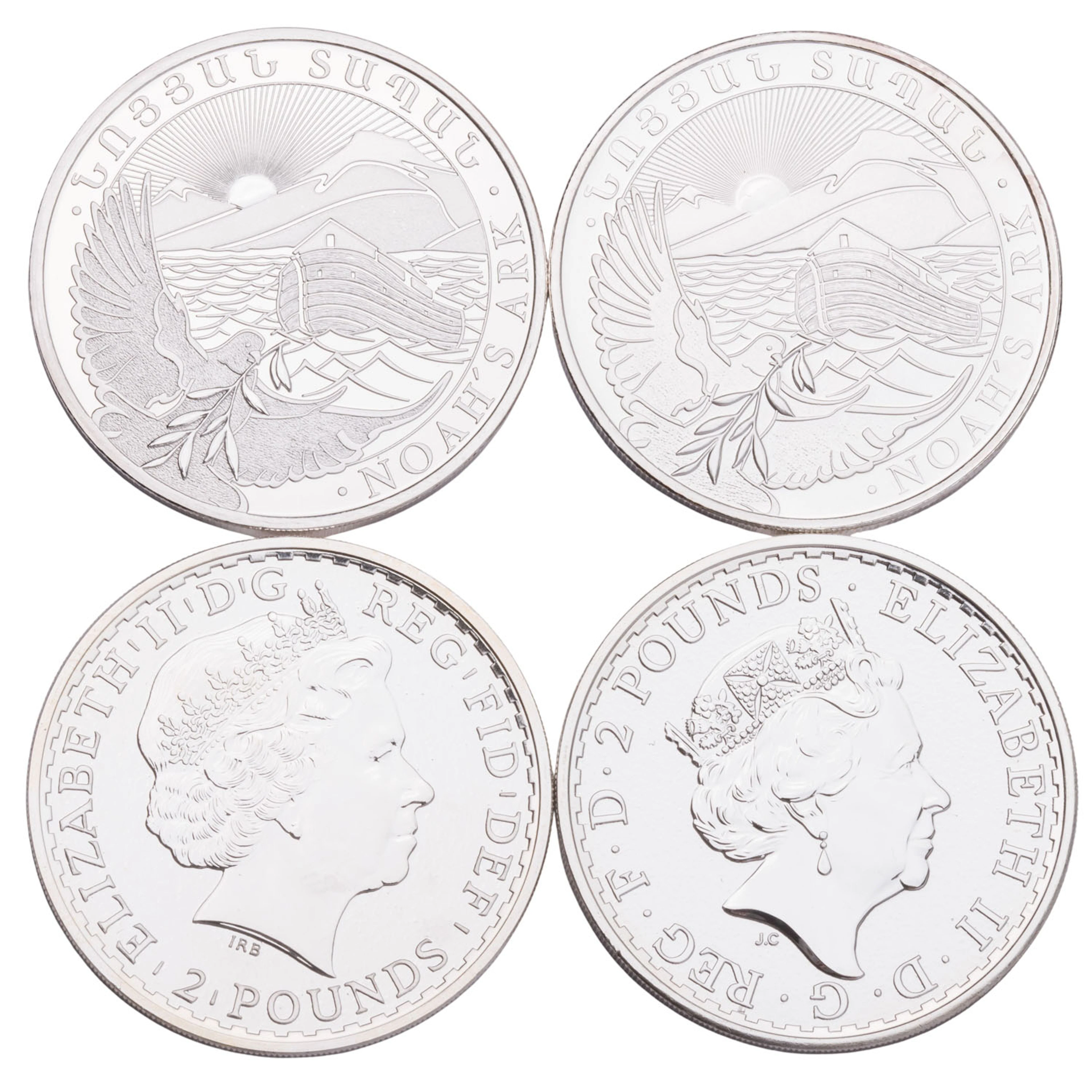Alle Welt/SILBER - 4x 1oz Ag fein