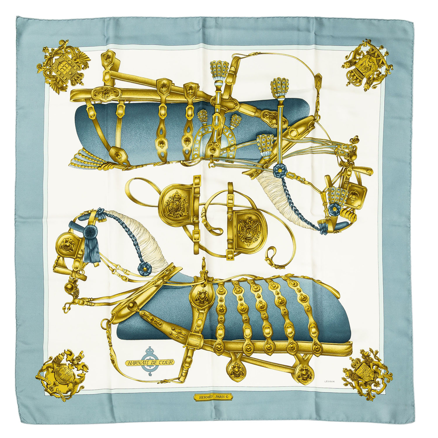 HERMÈS Seidencarré "HARNAIS DE COUR".