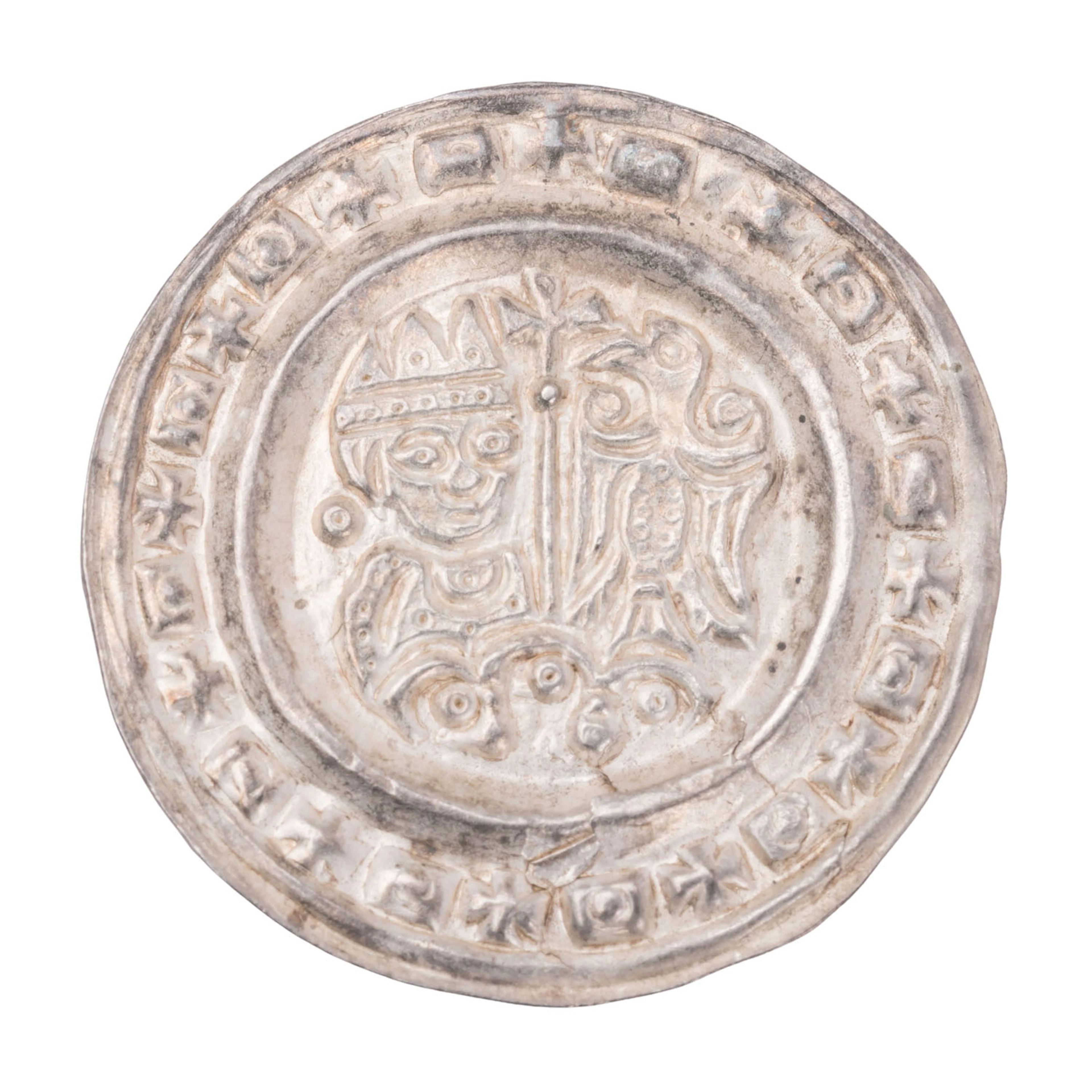 Ulm, königliche Münzstätte - Brakteat um um 1235/1240, Friedrich II. 1215-1250